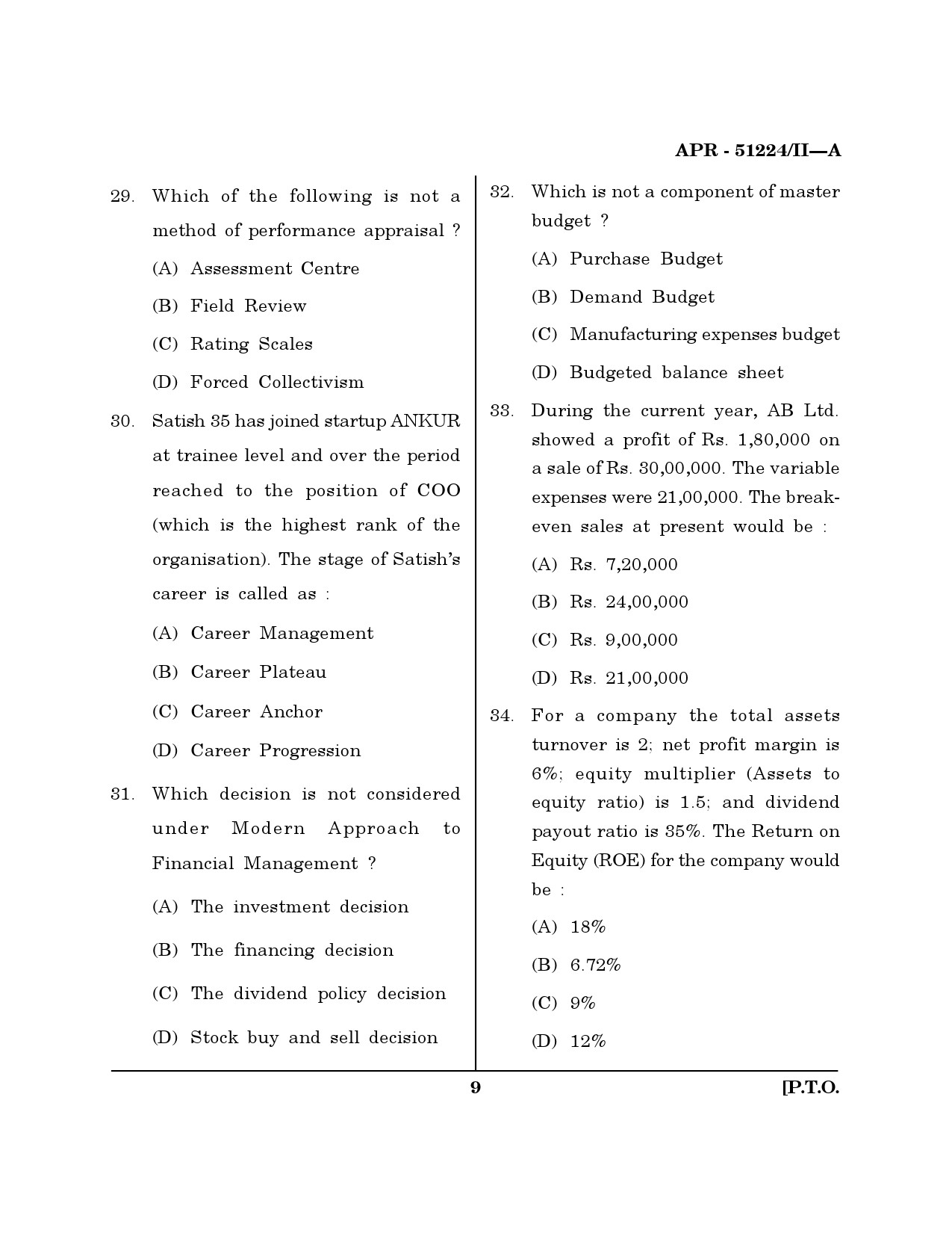 MH SET Management Question Paper II April 2024 8