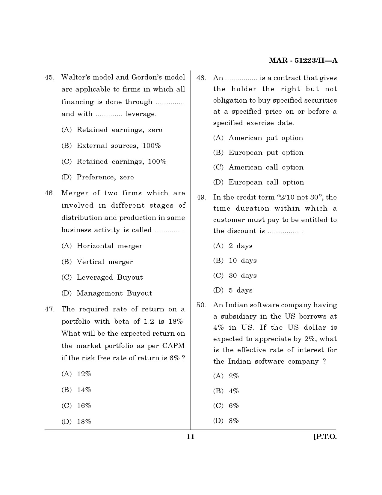 MH SET Management Question Paper II March 2023 10