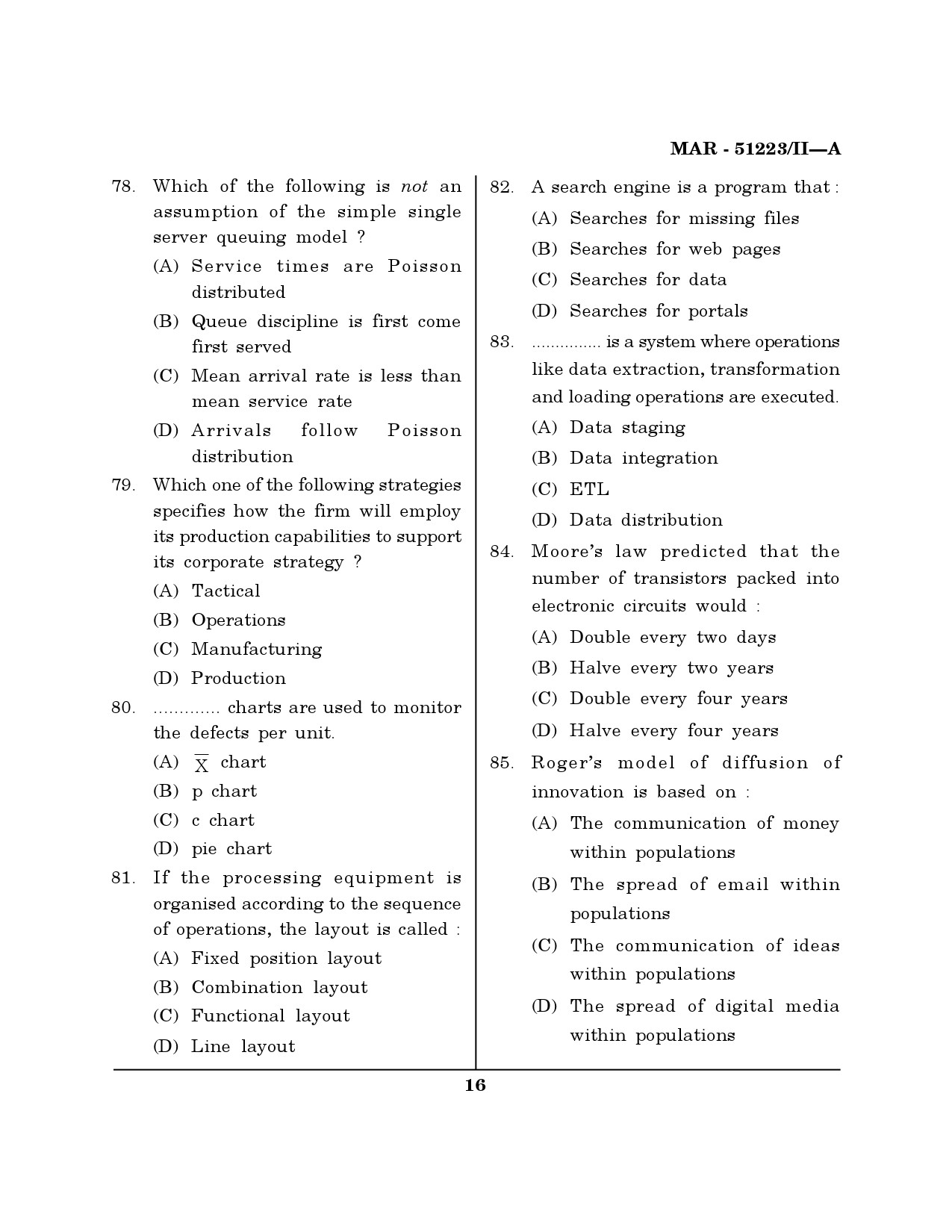 MH SET Management Question Paper II March 2023 15