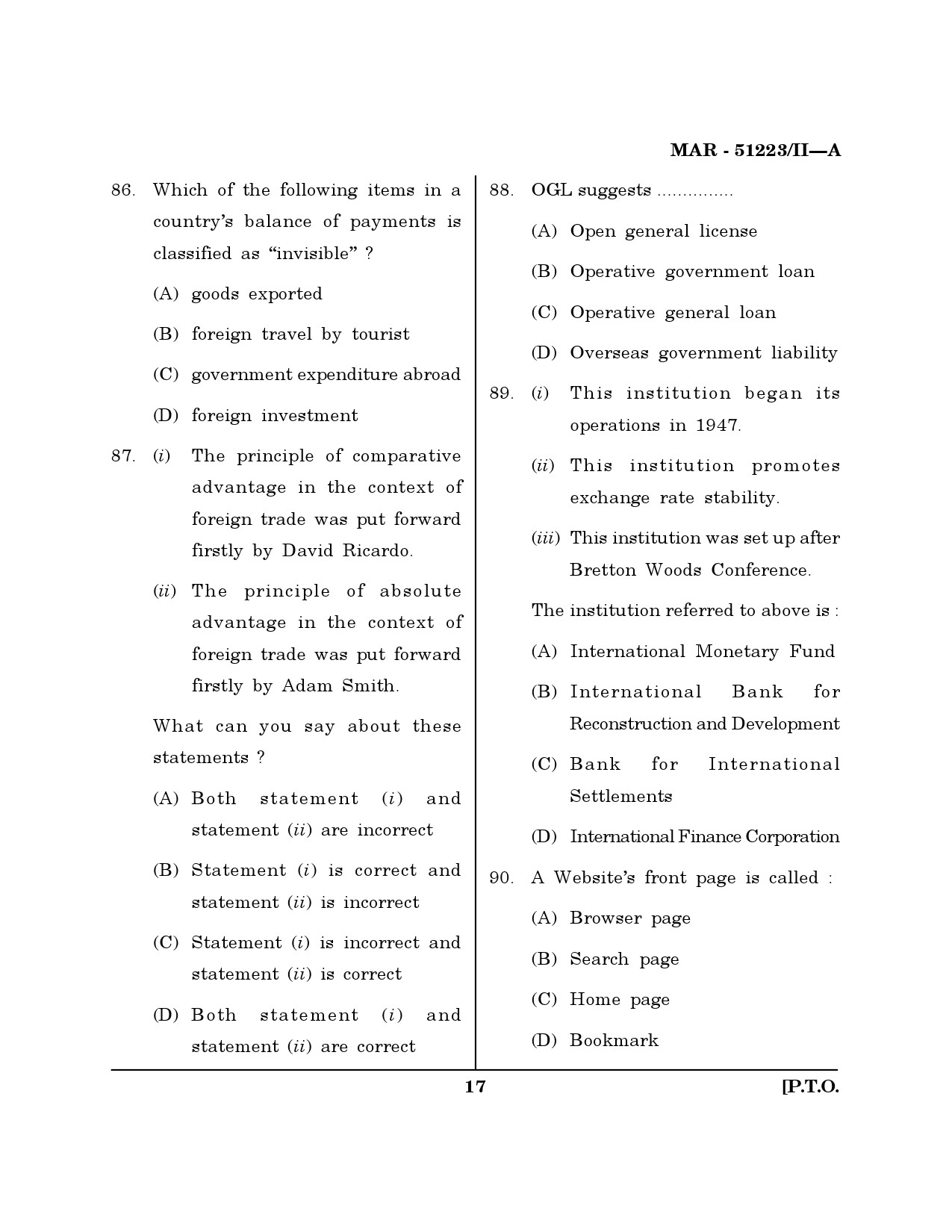 MH SET Management Question Paper II March 2023 16