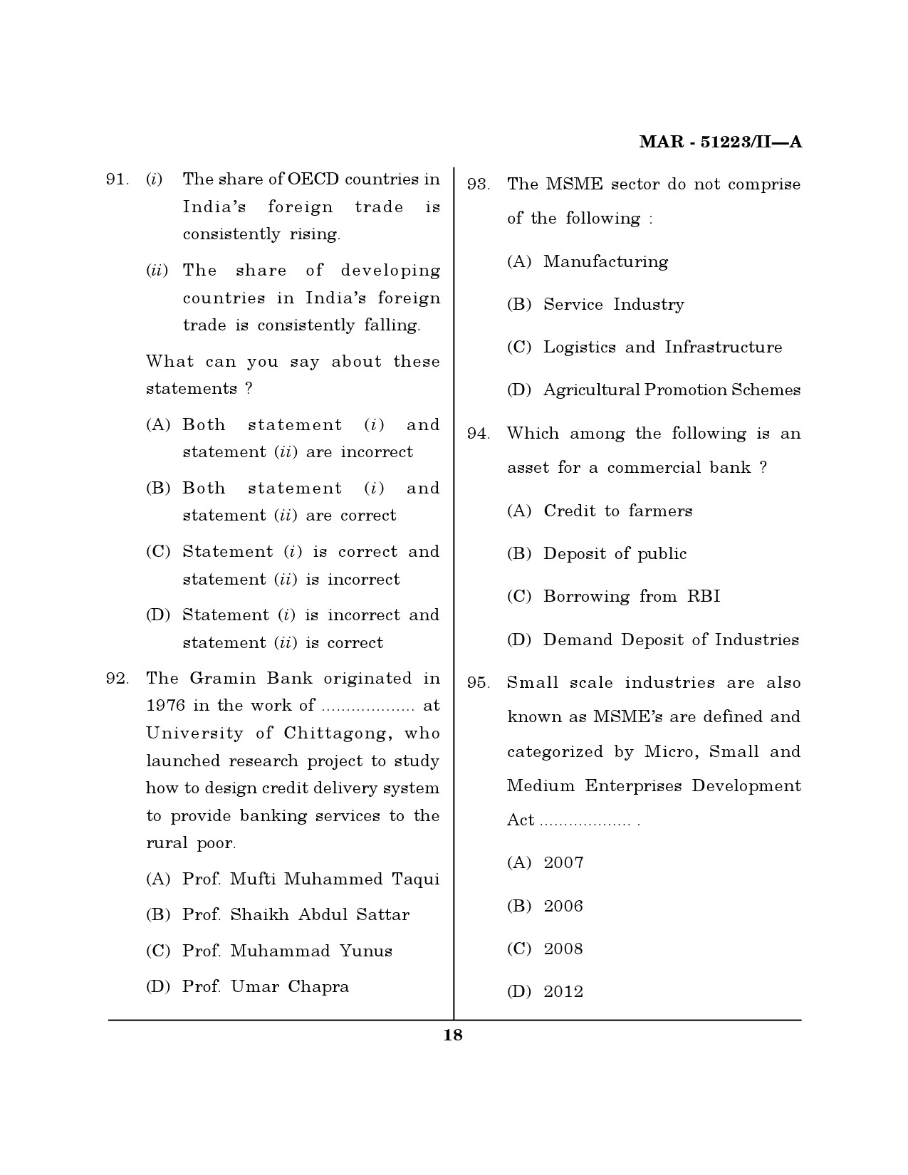 MH SET Management Question Paper II March 2023 17