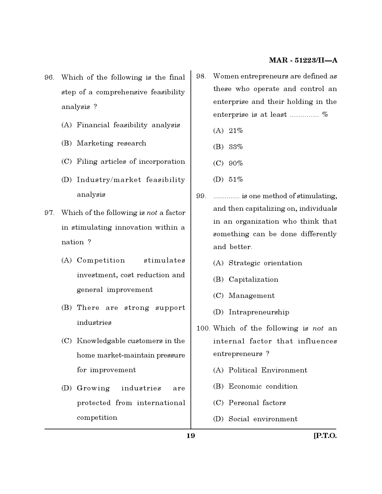 MH SET Management Question Paper II March 2023 18