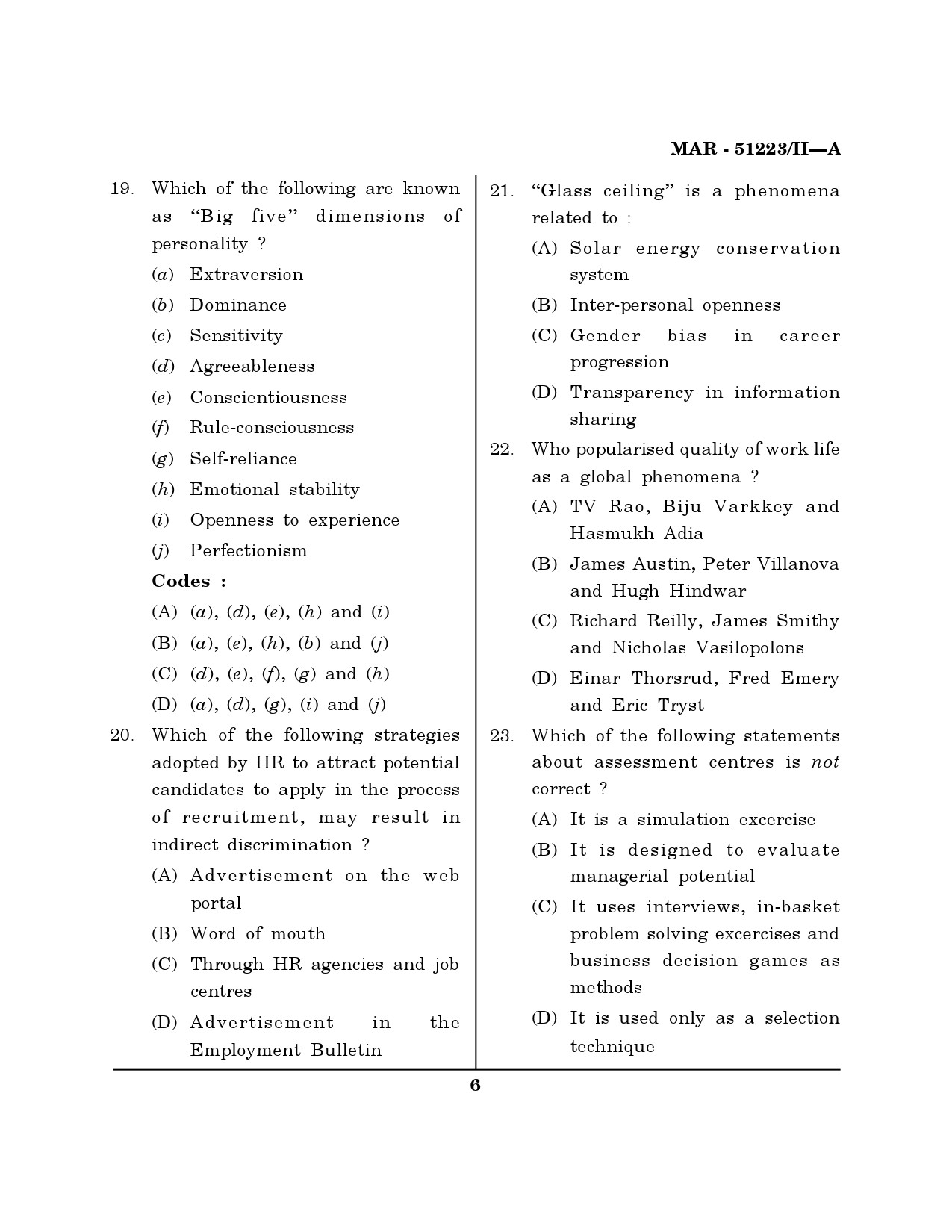 MH SET Management Question Paper II March 2023 5