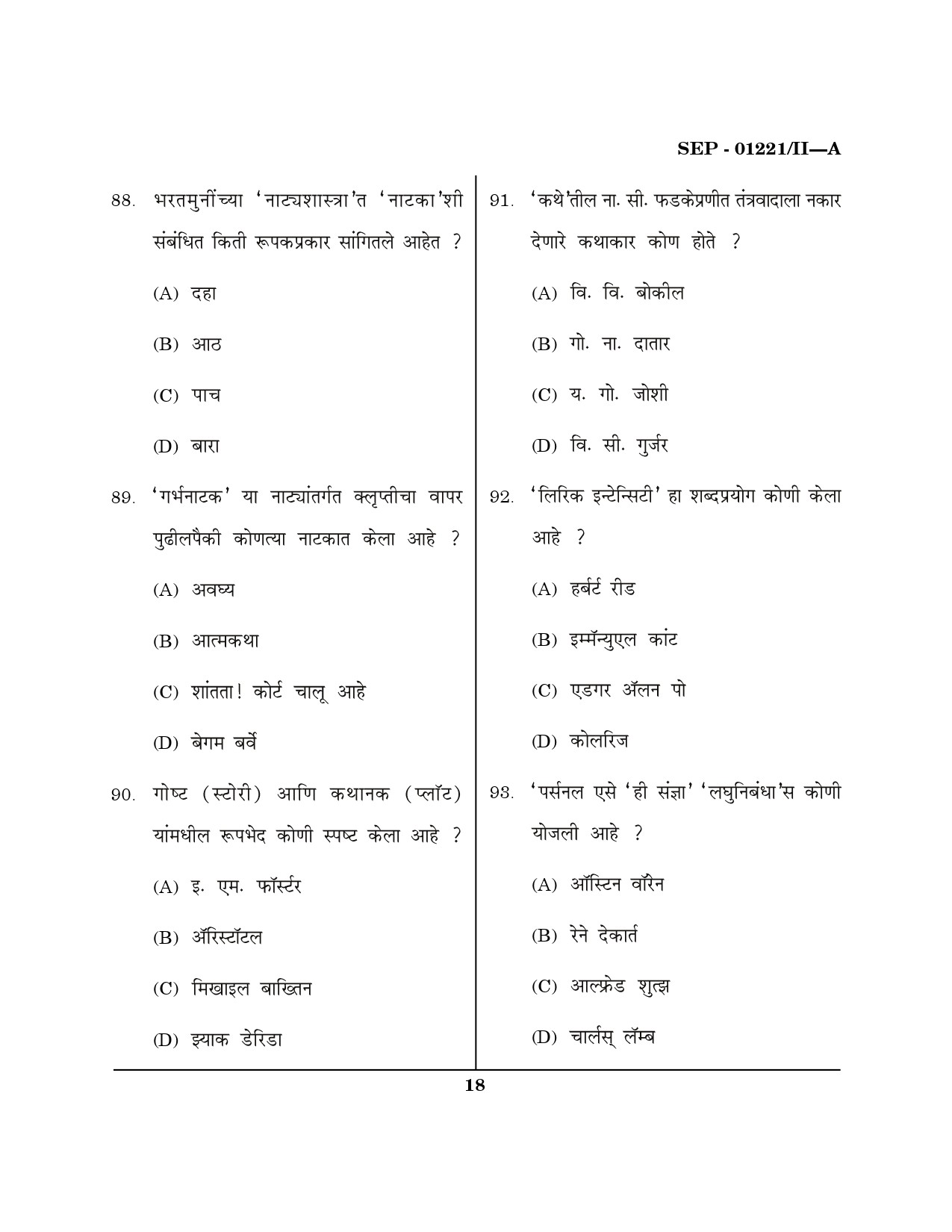 Maharashtra SET Marathi Exam Question Paper September 2021 17