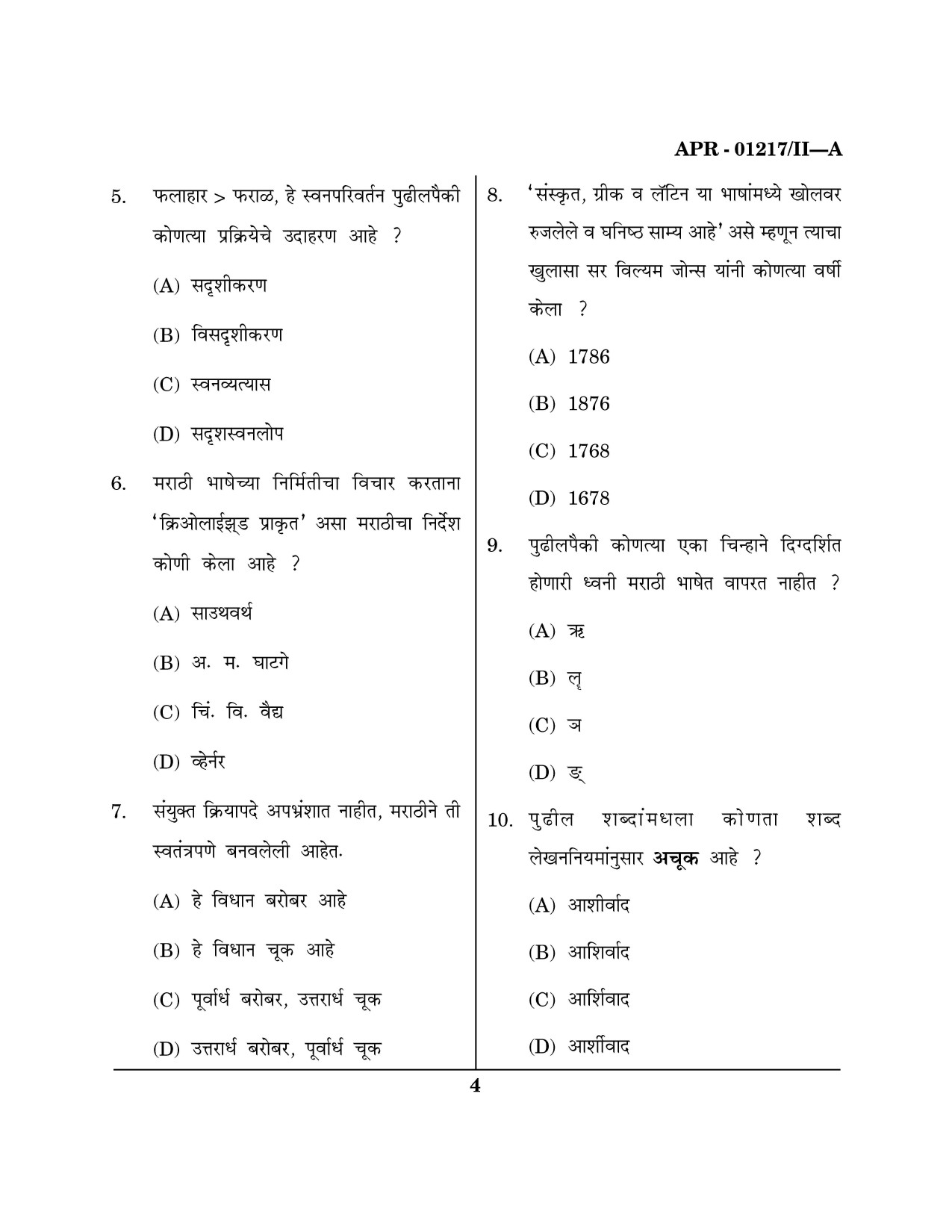 Maharashtra SET Marathi Question Paper II April 2017 3