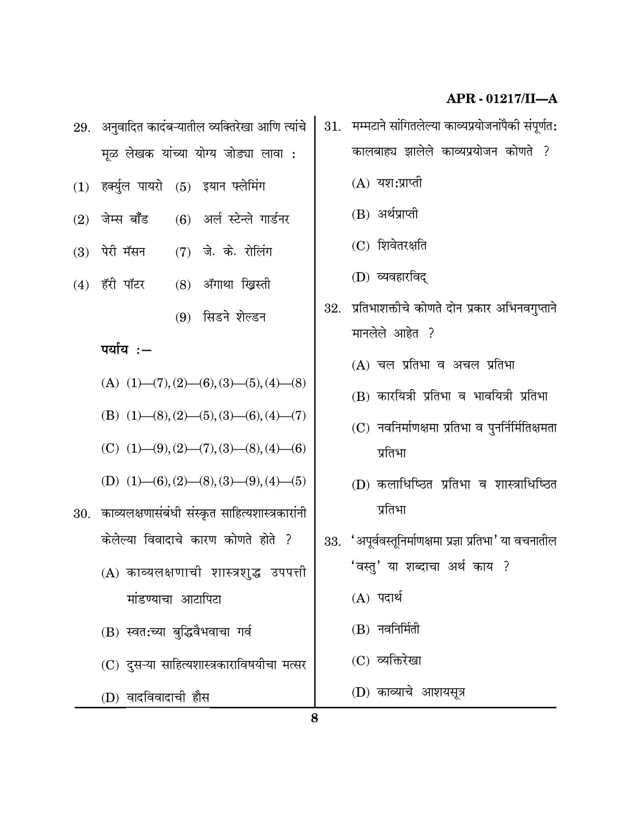 Maharashtra SET Marathi Question Paper II April 2017 7