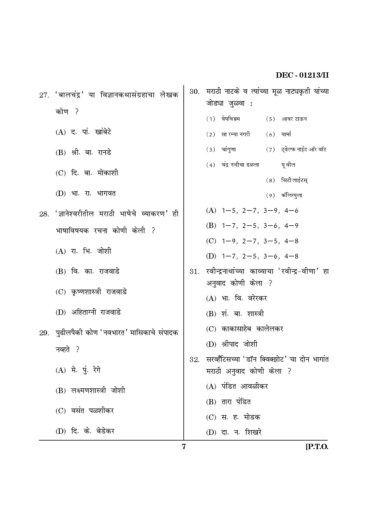 Maharashtra SET Marathi Question Paper II December 2013 6