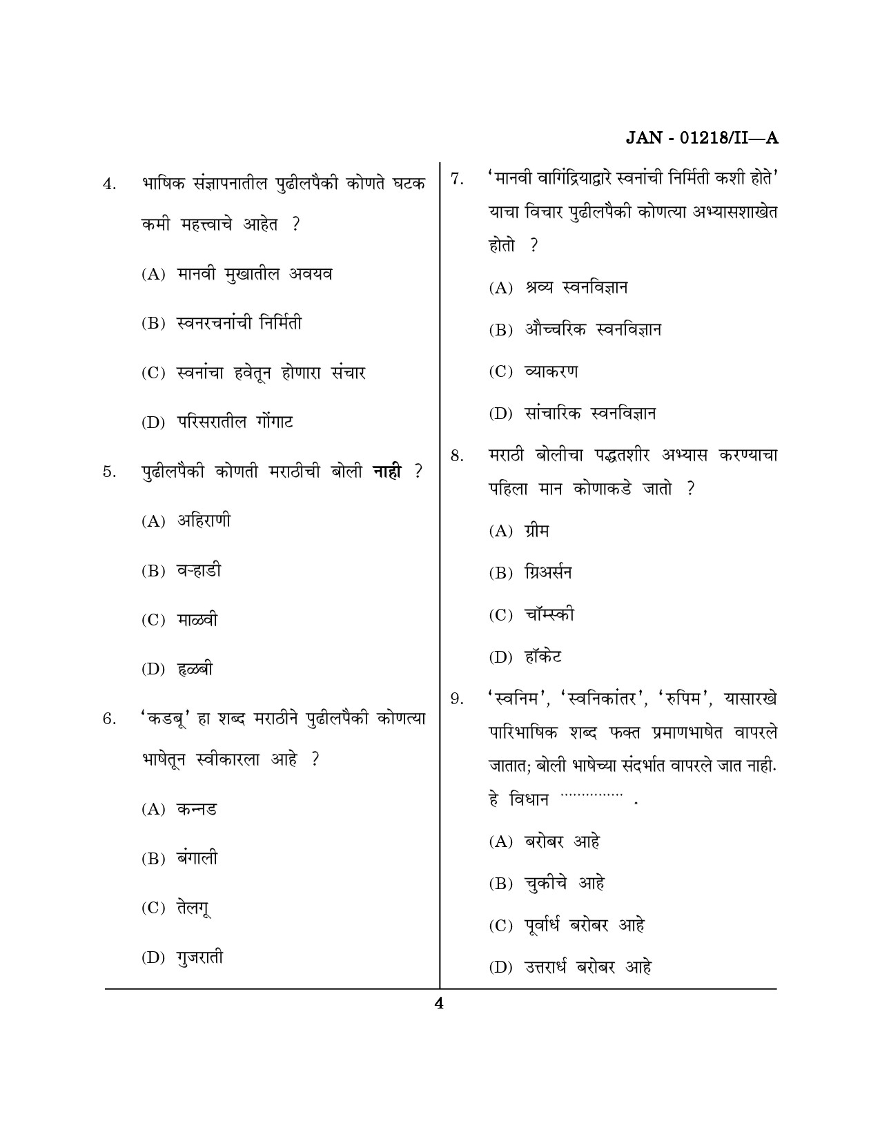 Maharashtra SET Marathi Question Paper II January 2018 3