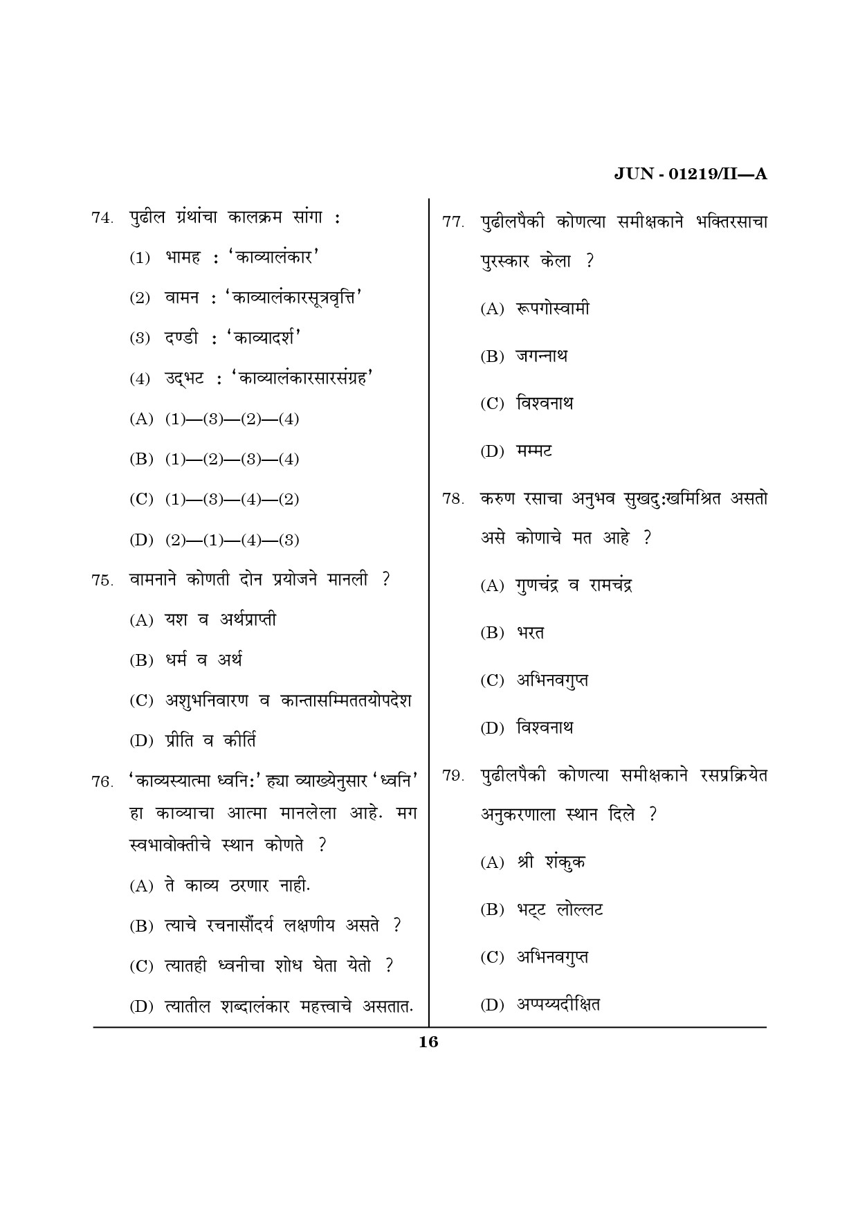 Maharashtra SET Marathi Question Paper II June 2019 15