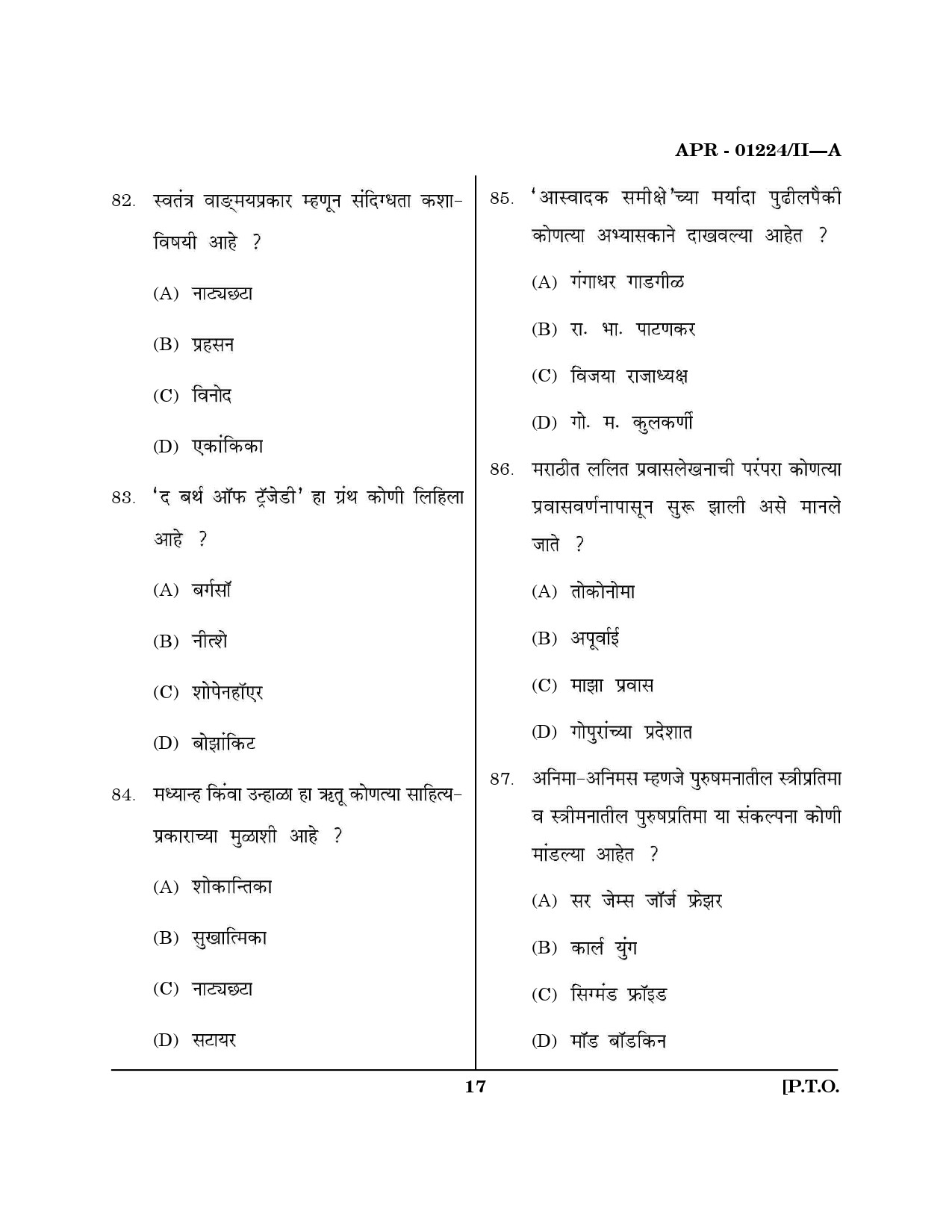 MH SET Marathi Question Paper II April 2024 16