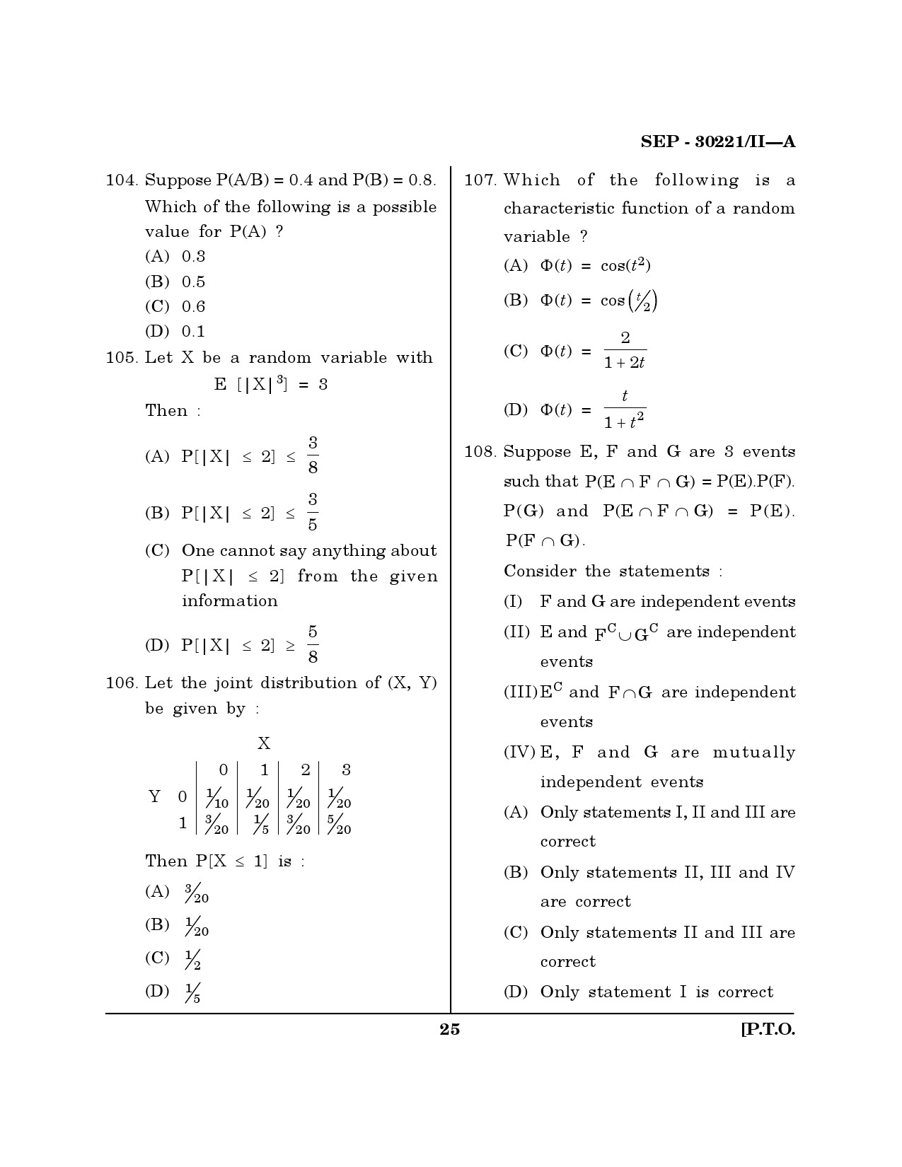Maharashtra SET Mathematical Sciences Exam Question Paper September 2021 24