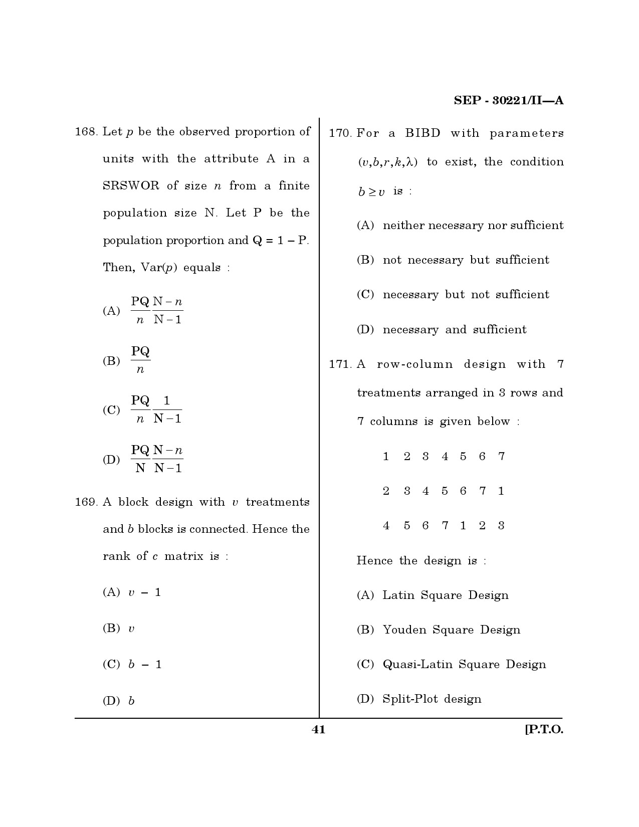 Maharashtra SET Mathematical Sciences Exam Question Paper September 2021 40