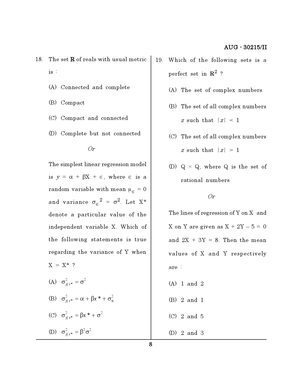 Maharashtra SET Mathematical Sciences Question Paper II August 2015 7