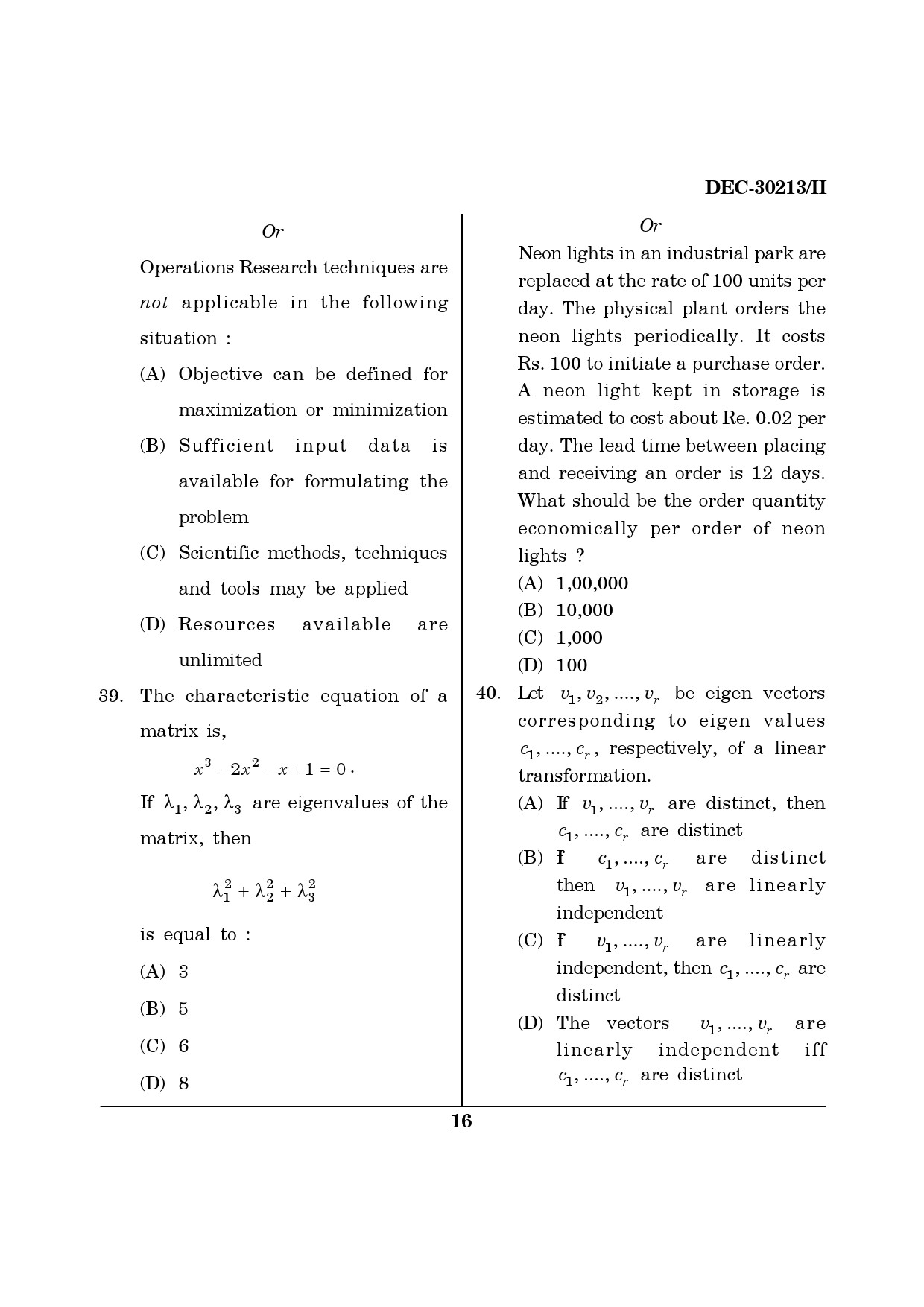 Maharashtra SET Mathematical Sciences Question Paper II December 2013 15