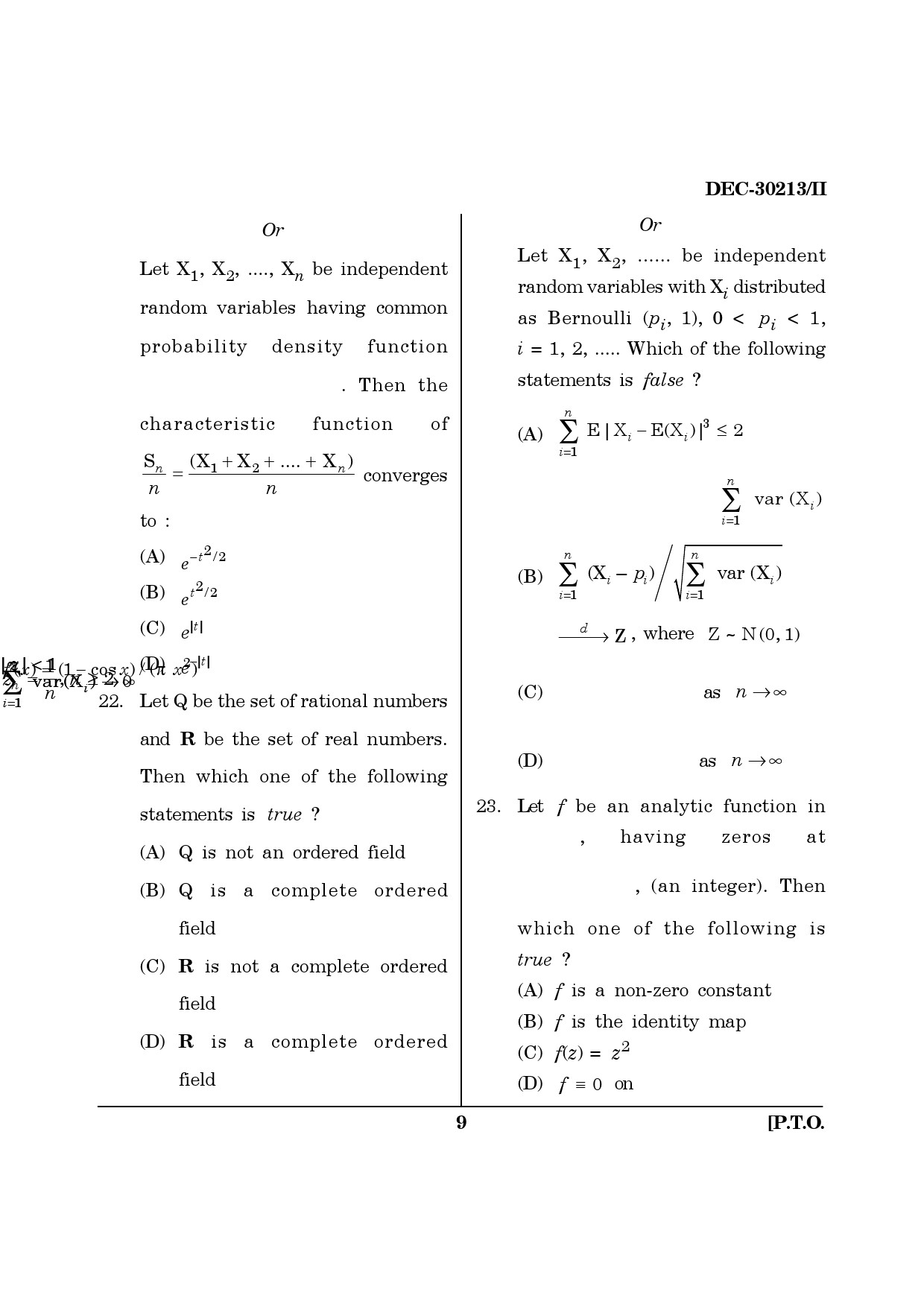 Maharashtra SET Mathematical Sciences Question Paper II December 2013 8