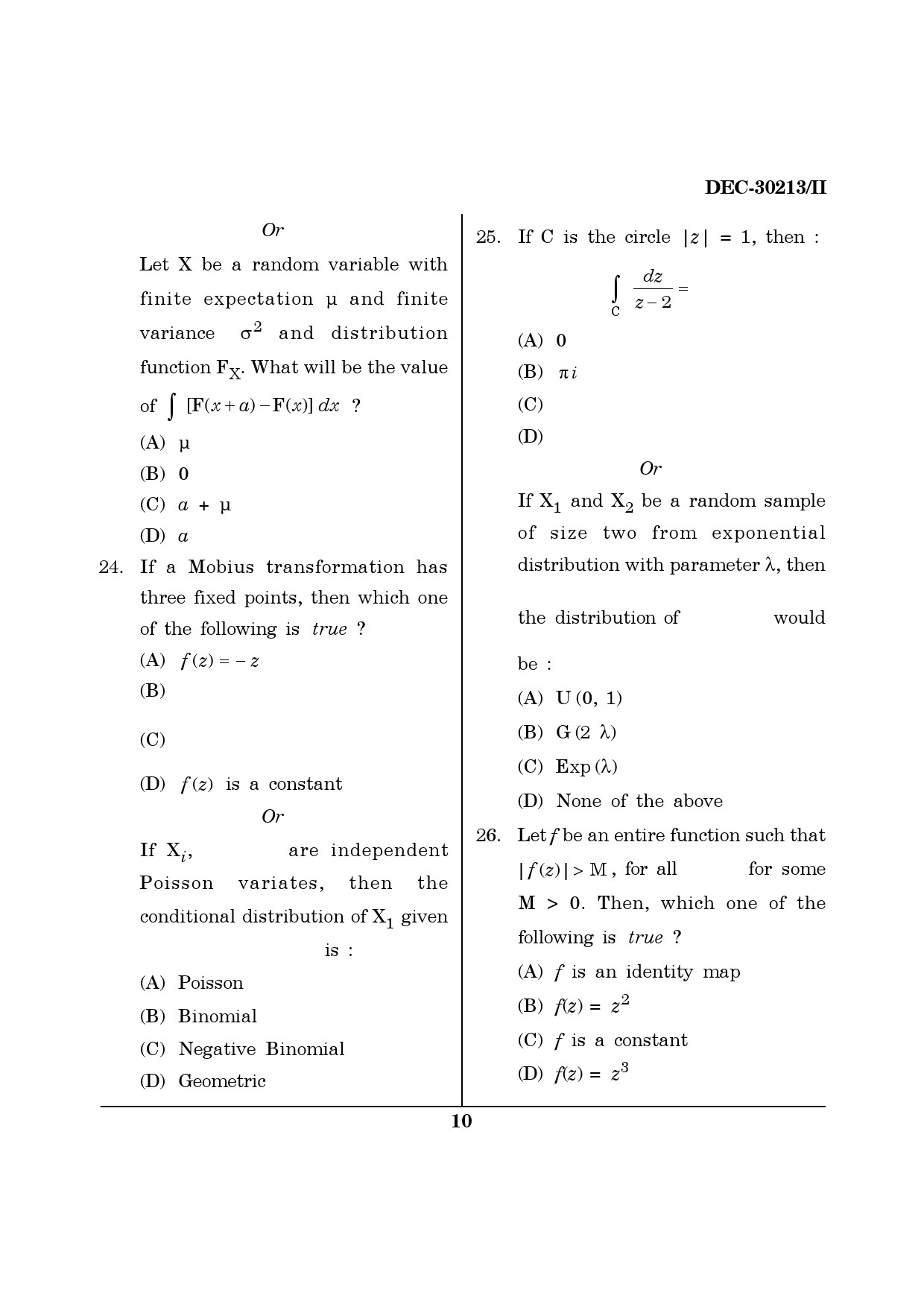 Maharashtra SET Mathematical Sciences Question Paper II December 2013 9
