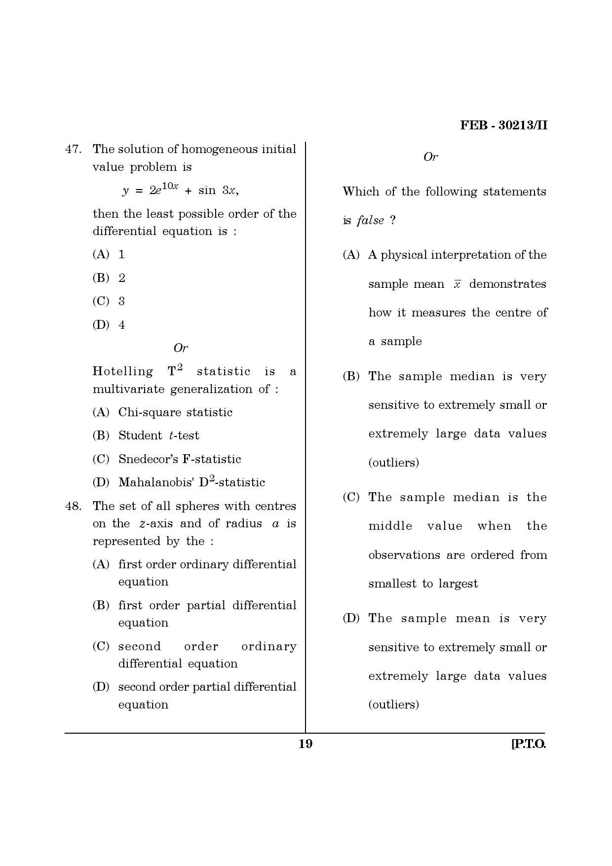Maharashtra SET Mathematical Sciences Question Paper II February 2013 19