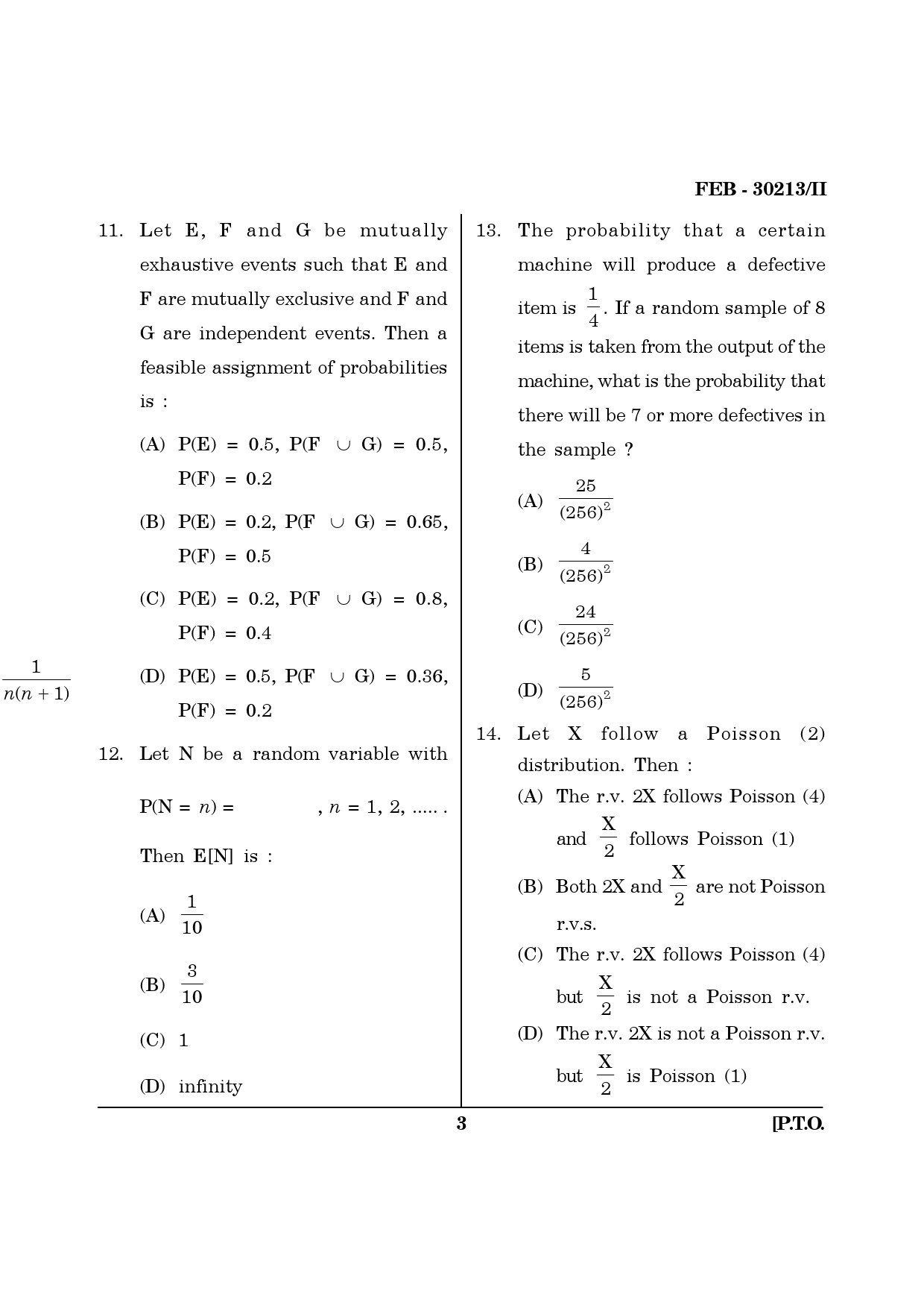 Maharashtra SET Mathematical Sciences Question Paper II February 2013 3