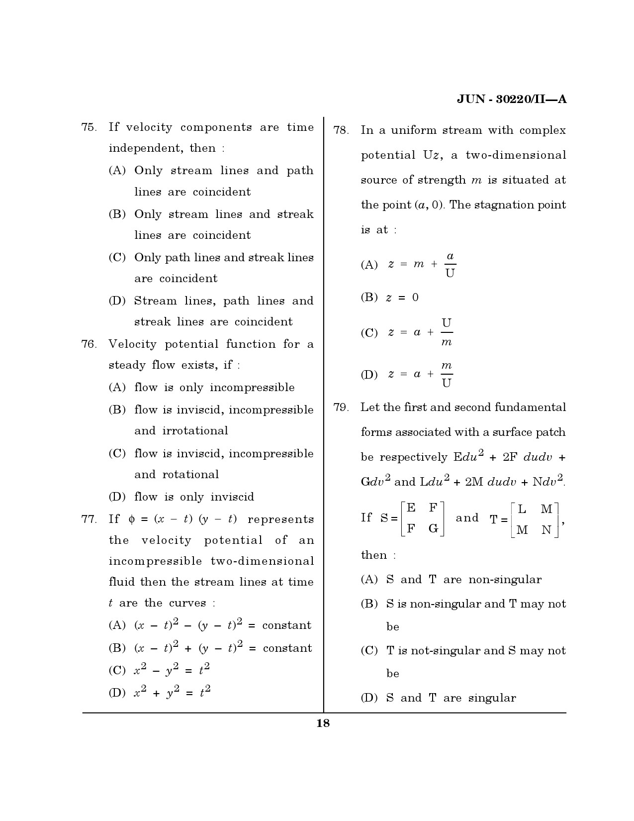 Maharashtra SET Mathematical Sciences Question Paper II June 2020 17
