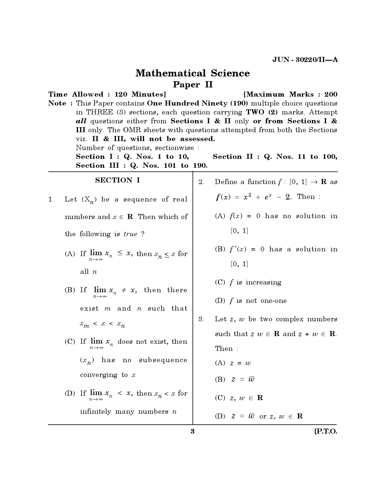 Maharashtra SET Mathematical Sciences Question Paper II June 2020 2