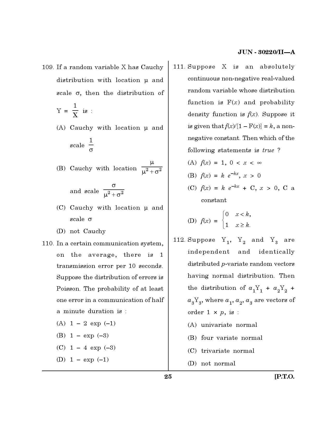 Maharashtra SET Mathematical Sciences Question Paper II June 2020 24