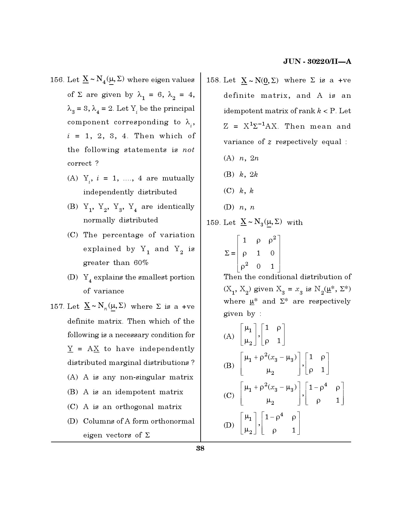 Maharashtra SET Mathematical Sciences Question Paper II June 2020 37