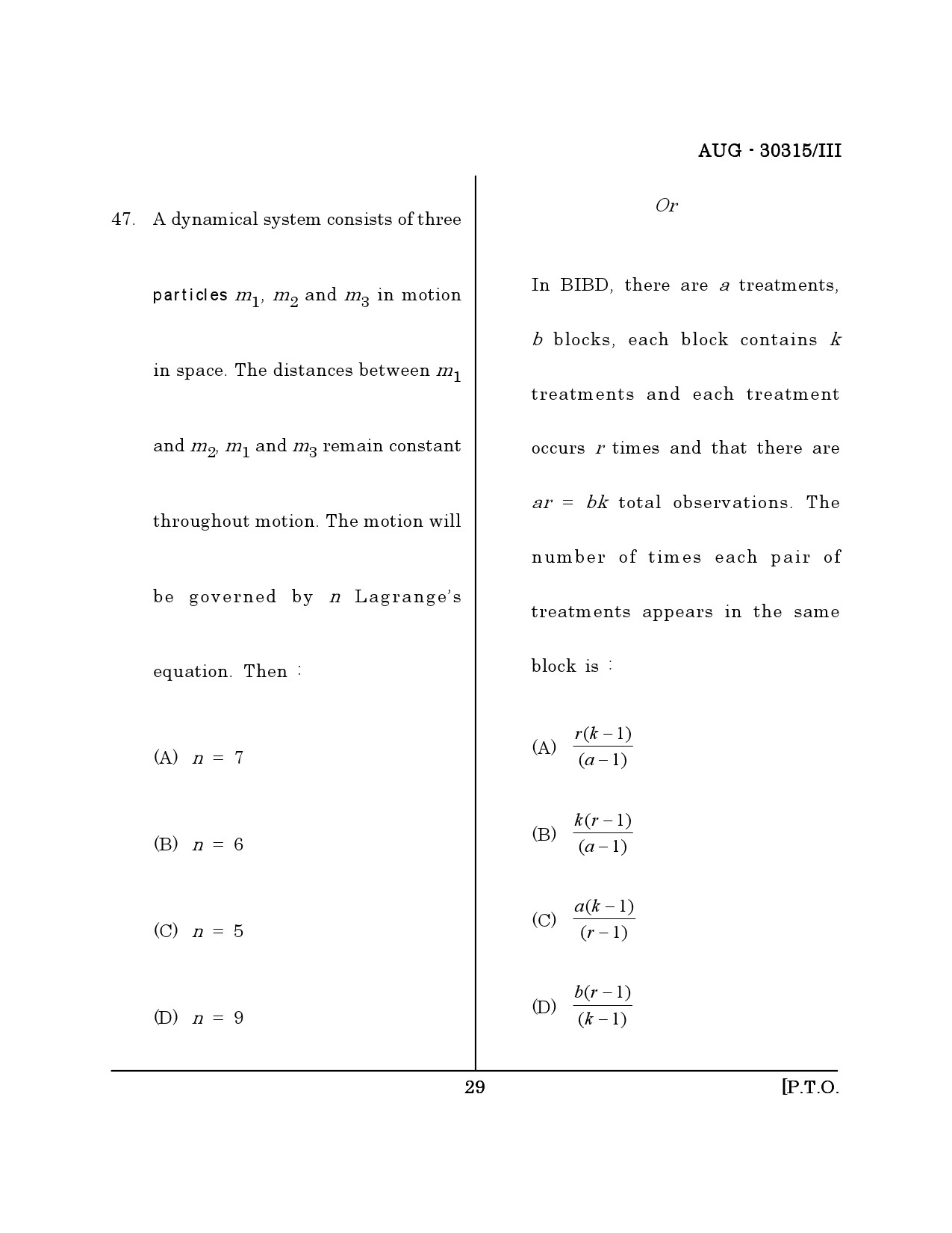 Maharashtra SET Mathematical Sciences Question Paper III August 2015 28