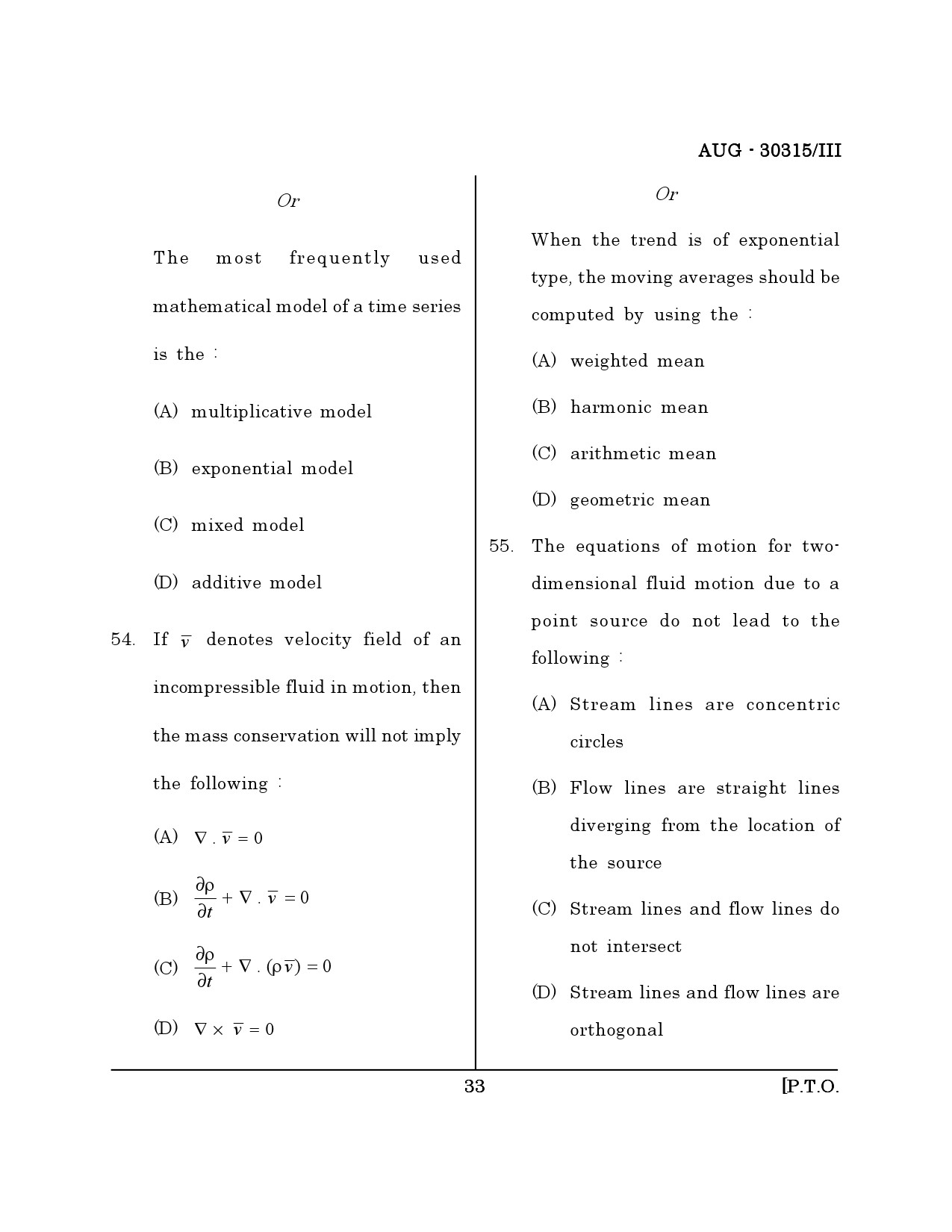 Maharashtra SET Mathematical Sciences Question Paper III August 2015 32