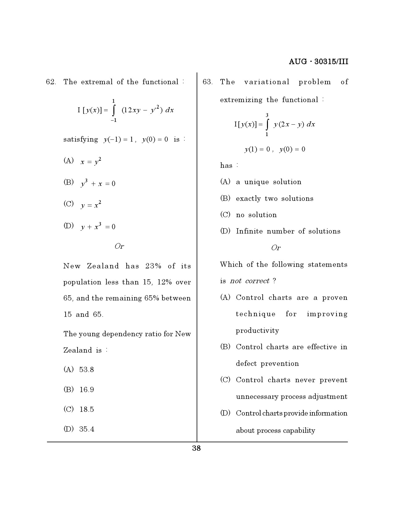 Maharashtra SET Mathematical Sciences Question Paper III August 2015 37
