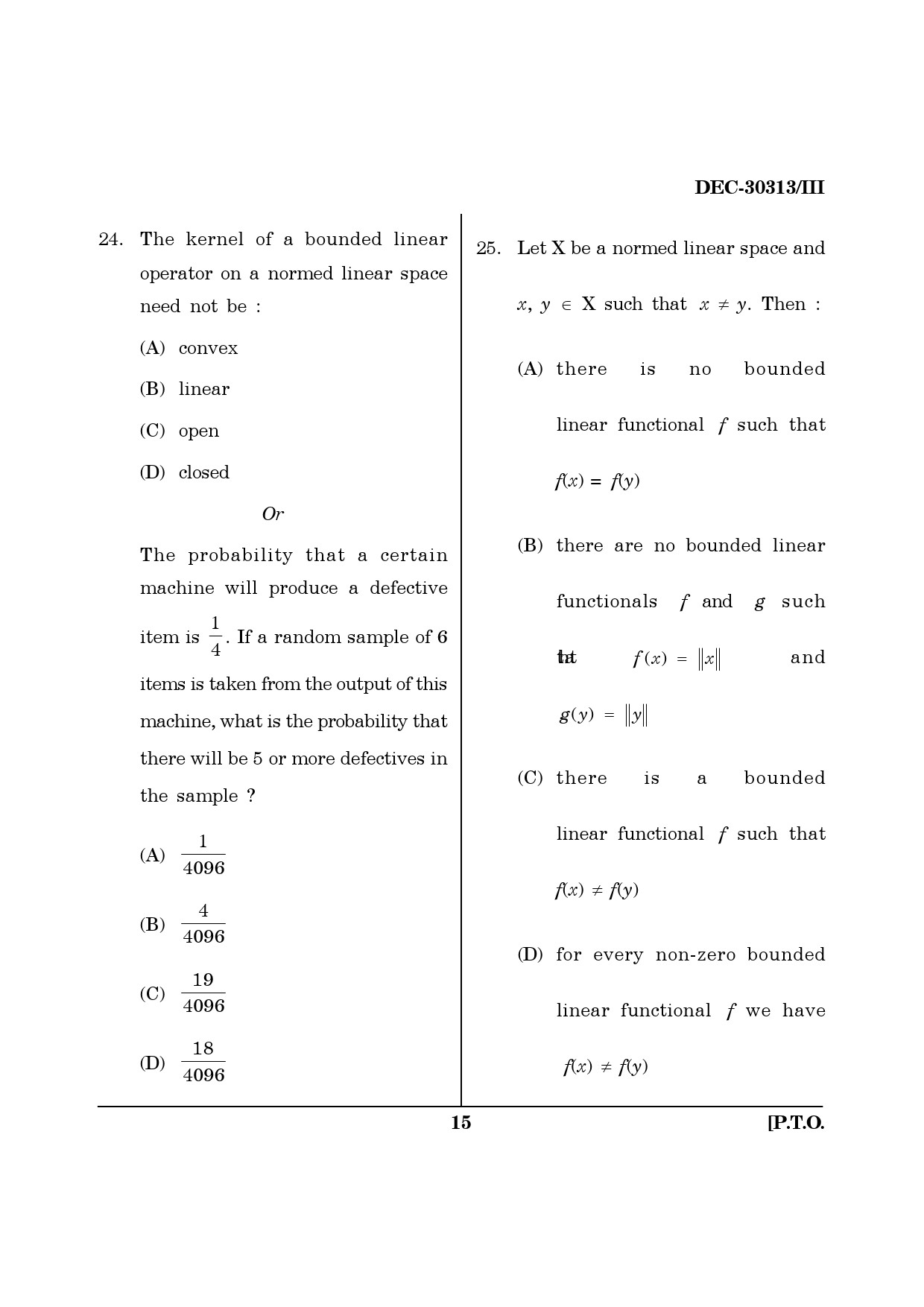 Maharashtra SET Mathematical Sciences Question Paper III December 2013 14