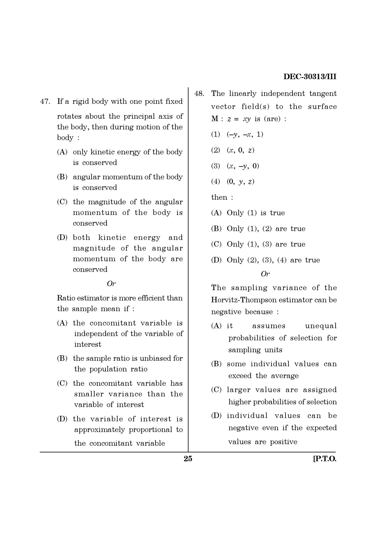 Maharashtra SET Mathematical Sciences Question Paper III December 2013 24