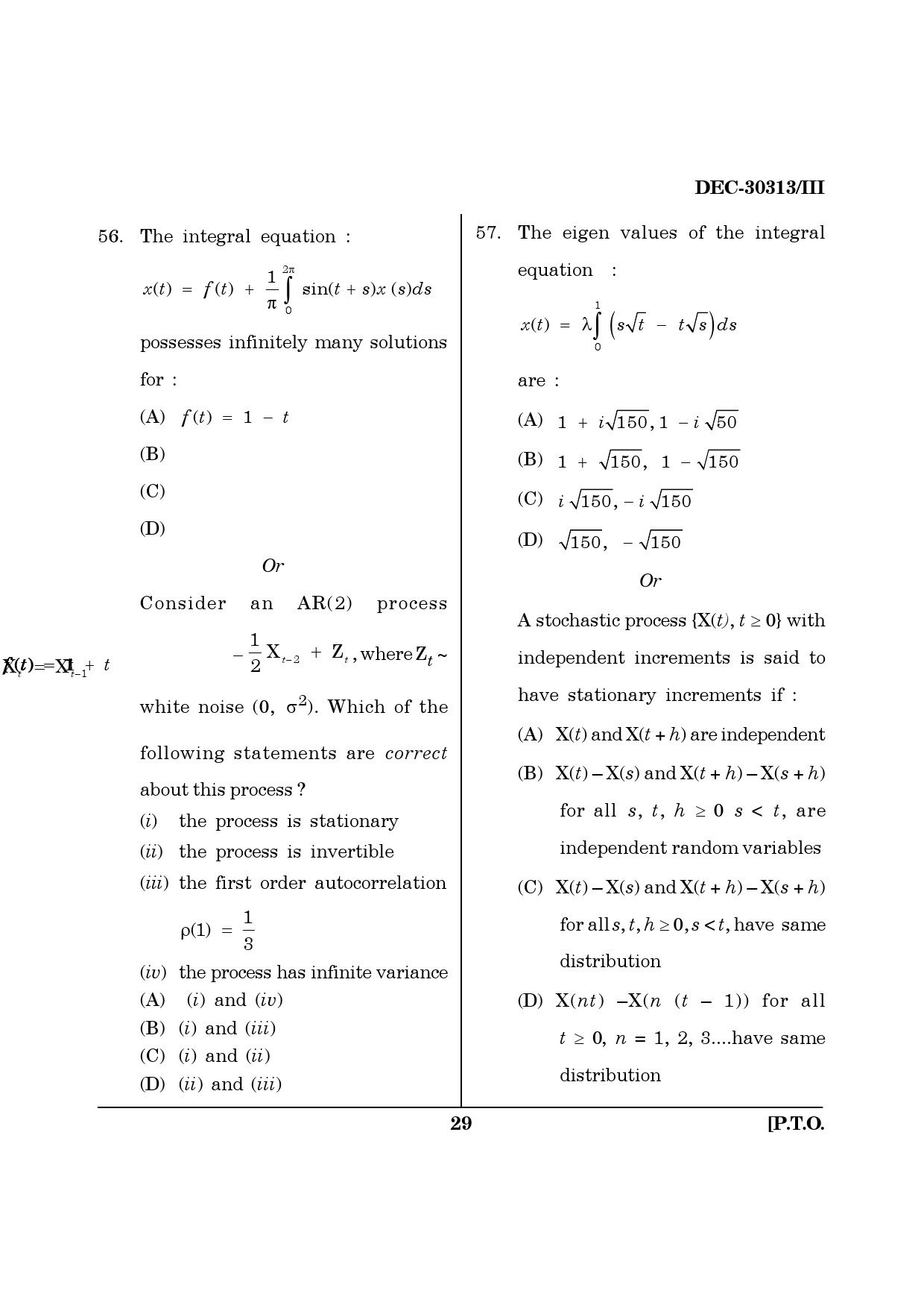 Maharashtra SET Mathematical Sciences Question Paper III December 2013 28