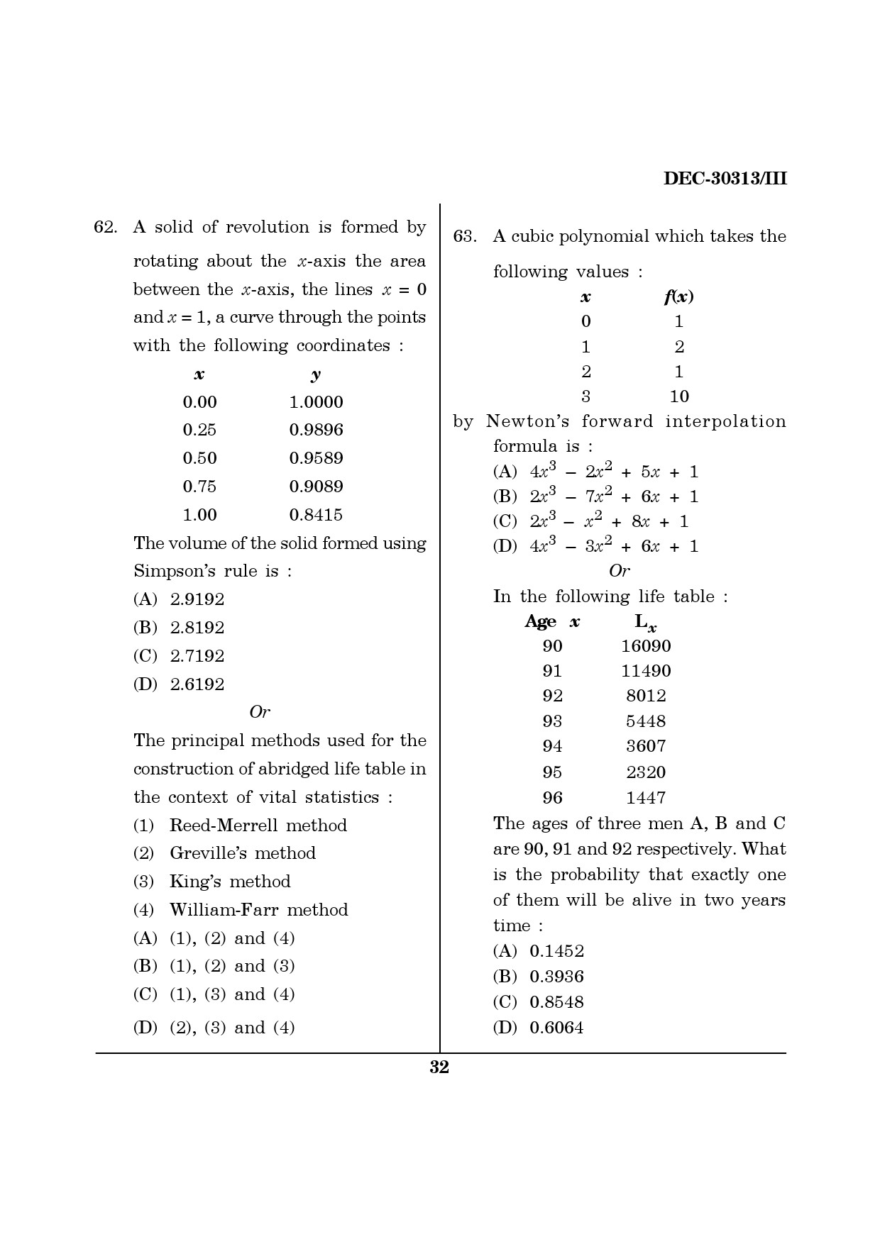 Maharashtra SET Mathematical Sciences Question Paper III December 2013 31
