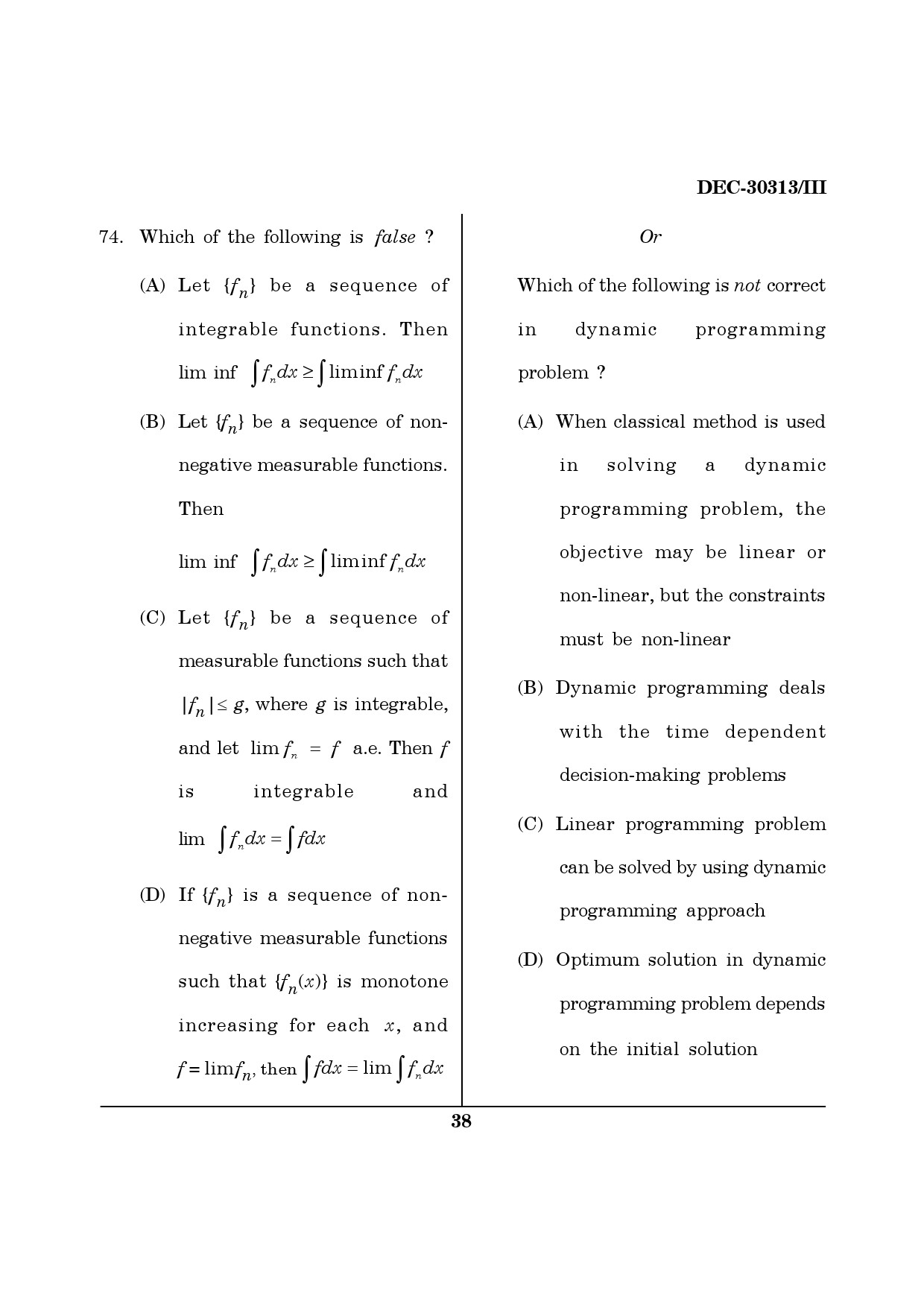 Maharashtra SET Mathematical Sciences Question Paper III December 2013 37