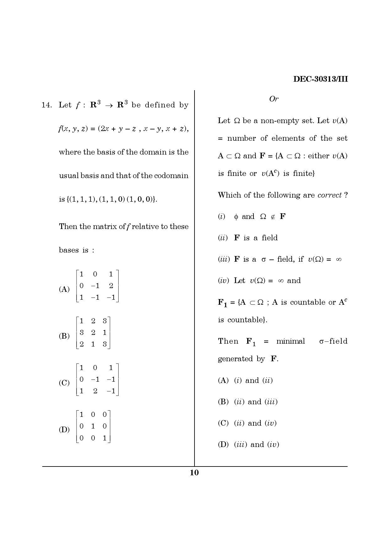Maharashtra SET Mathematical Sciences Question Paper III December 2013 9
