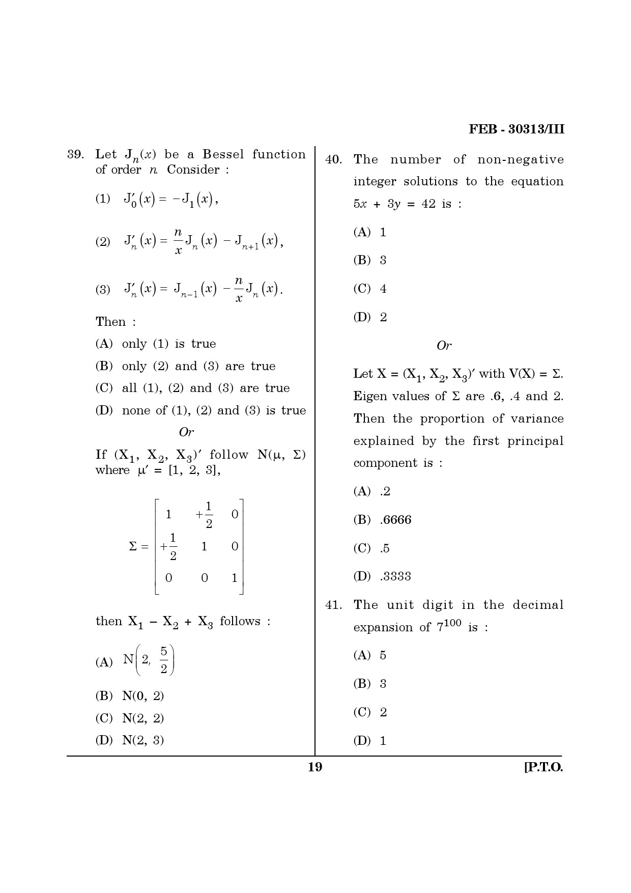 Maharashtra SET Mathematical Sciences Question Paper III February 2013 19