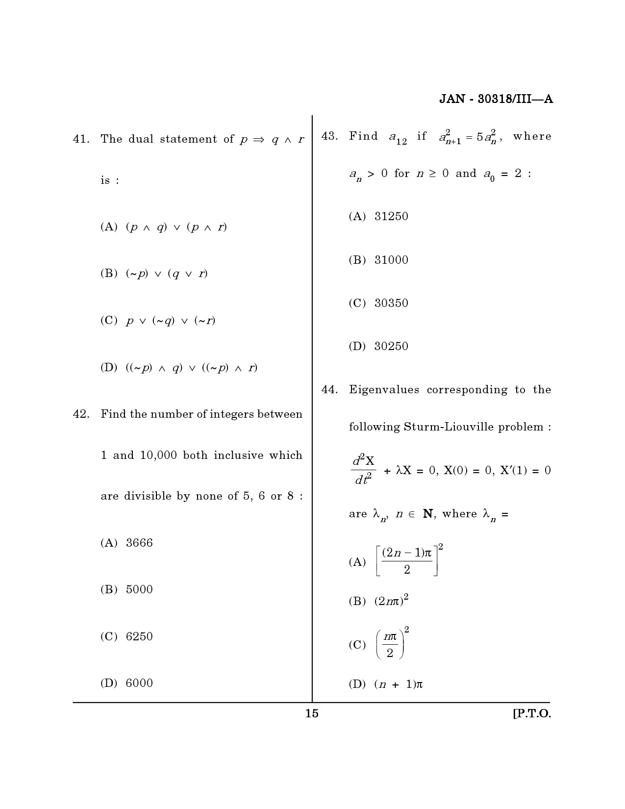 Maharashtra SET Mathematical Sciences Question Paper III January 2018 14