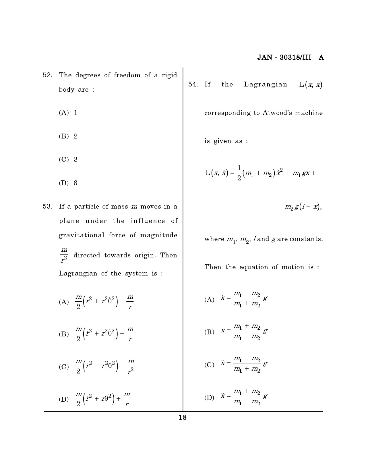 Maharashtra SET Mathematical Sciences Question Paper III January 2018 17