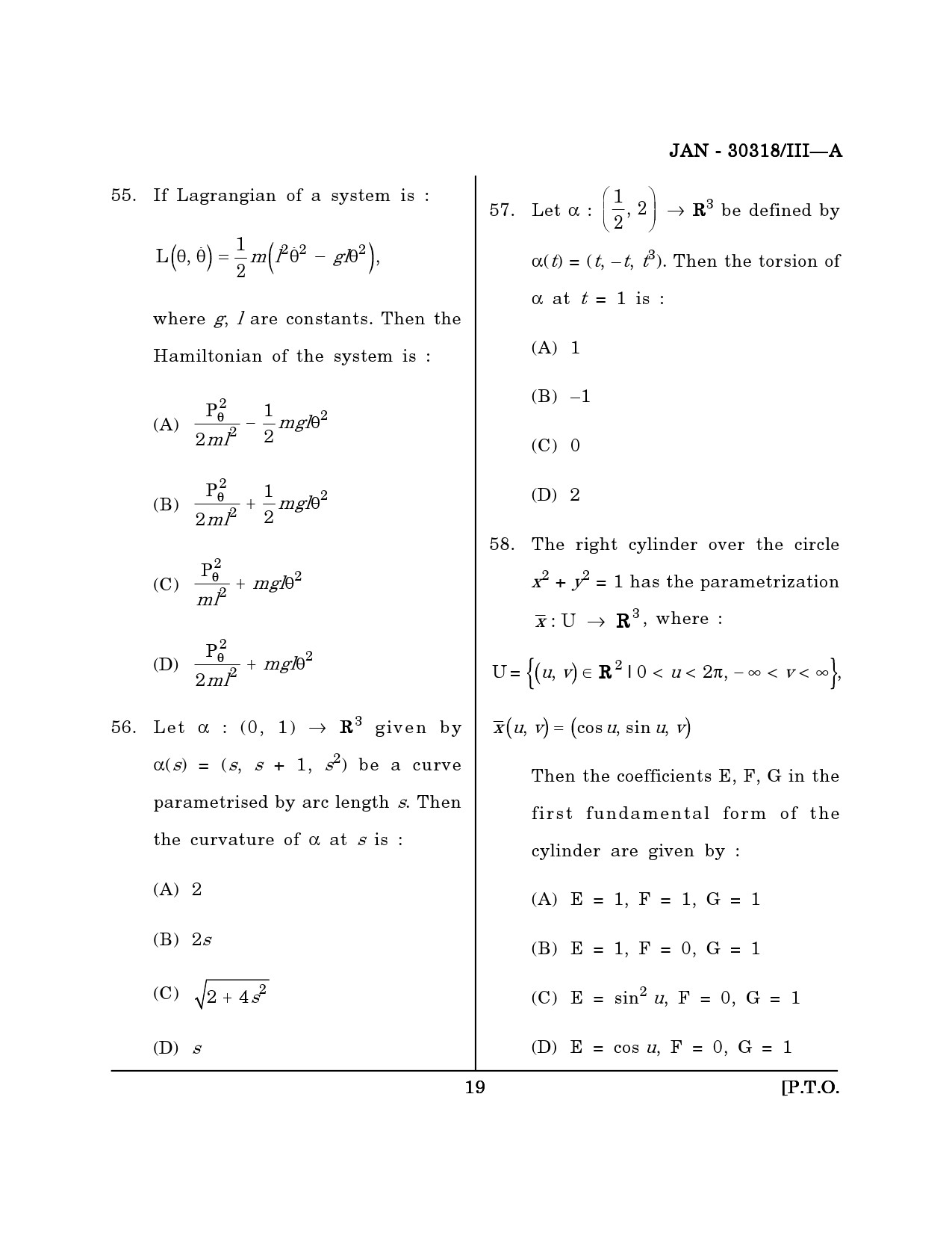 Maharashtra SET Mathematical Sciences Question Paper III January 2018 18