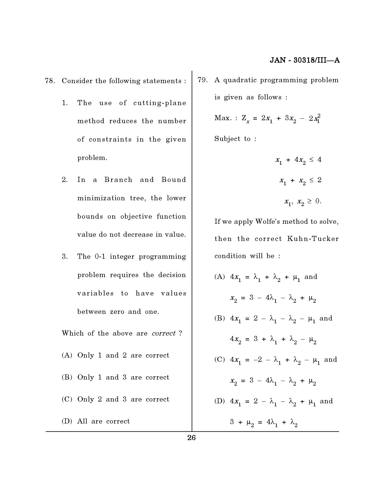 Maharashtra SET Mathematical Sciences Question Paper III January 2018 25