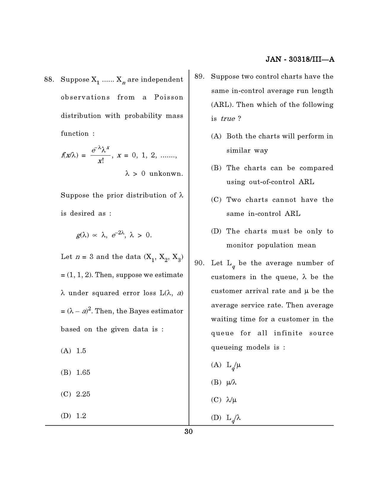 Maharashtra SET Mathematical Sciences Question Paper III January 2018 29