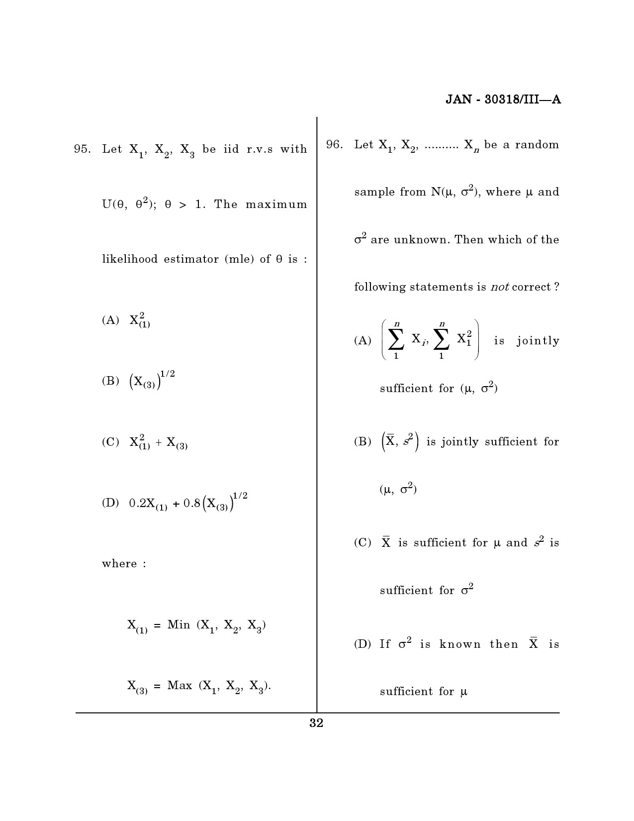 Maharashtra SET Mathematical Sciences Question Paper III January 2018 31