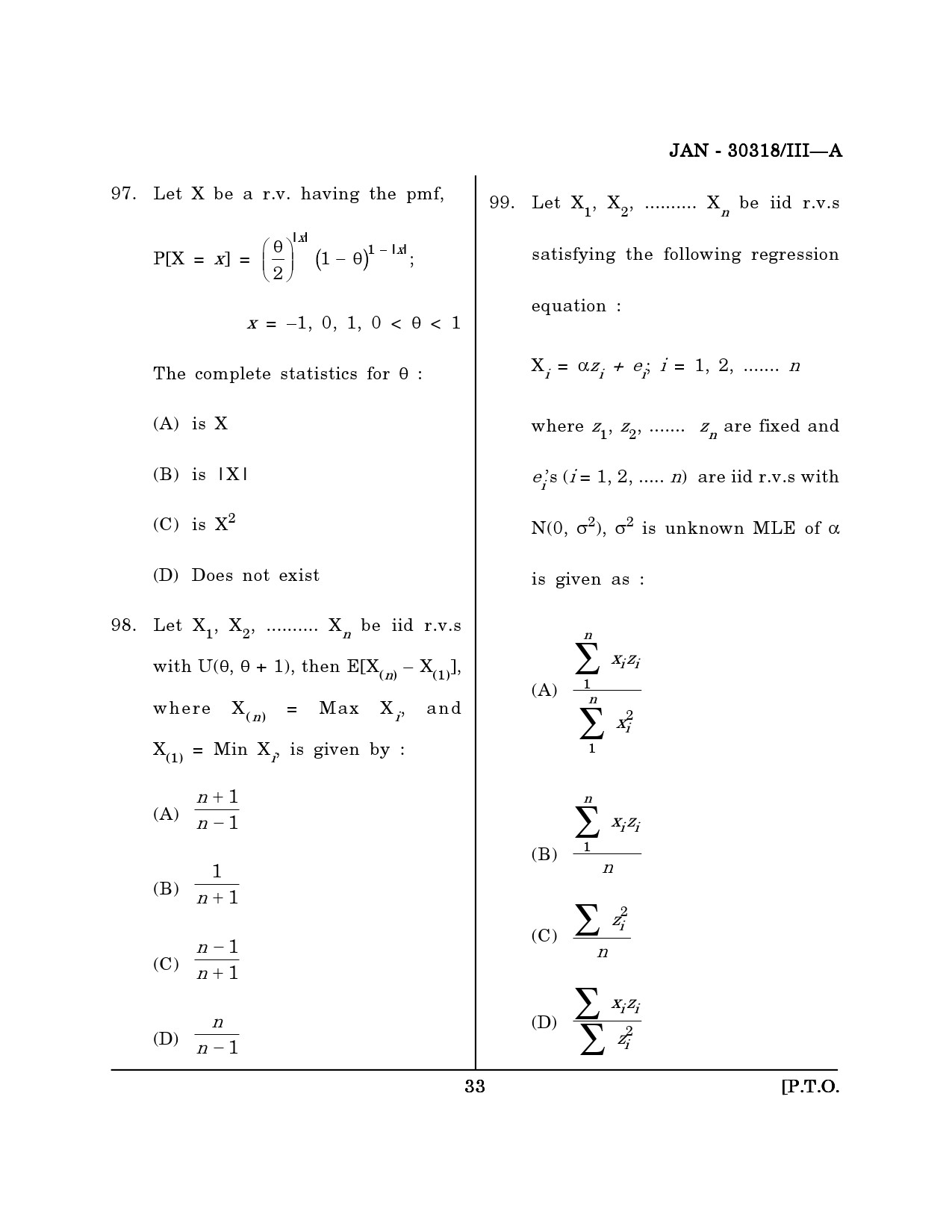 Maharashtra SET Mathematical Sciences Question Paper III January 2018 32