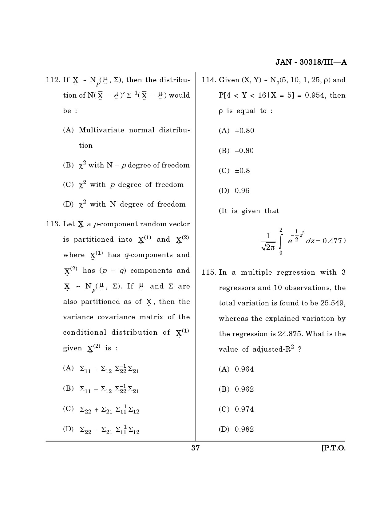 Maharashtra SET Mathematical Sciences Question Paper III January 2018 36