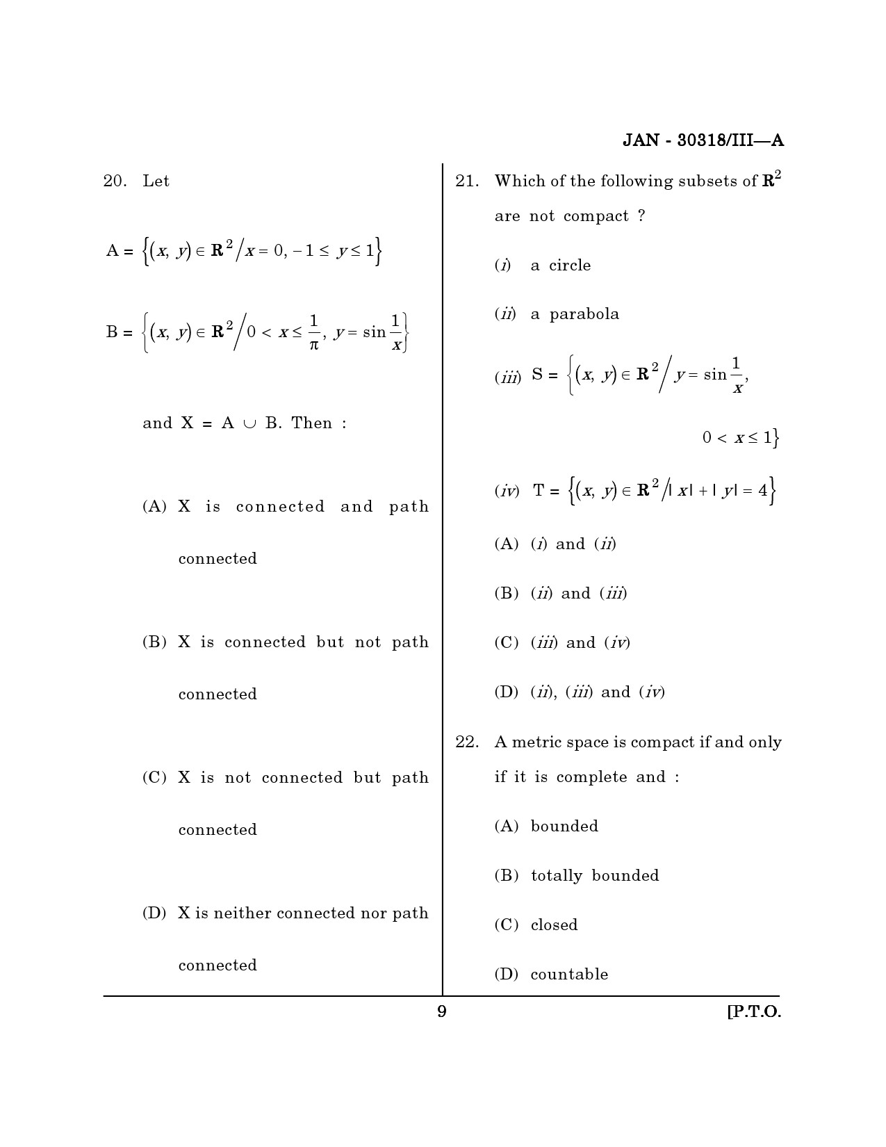 Maharashtra SET Mathematical Sciences Question Paper III January 2018 8