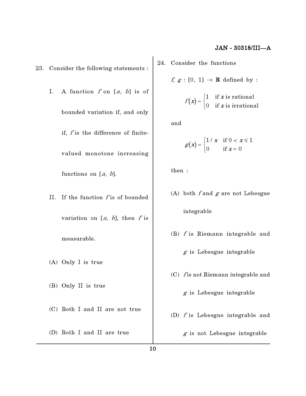 Maharashtra SET Mathematical Sciences Question Paper III January 2018 9