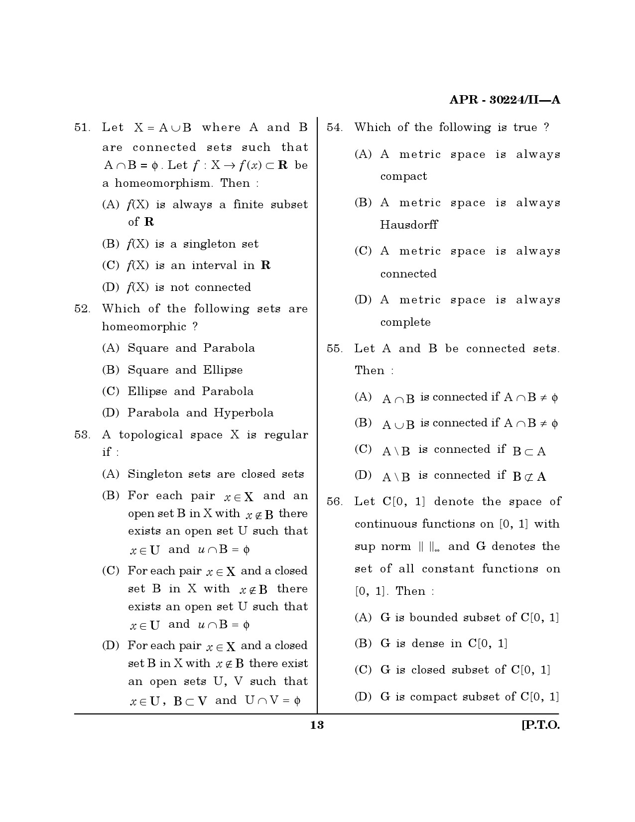 MH SET Mathematical Sciences Question Paper II April 2024 12