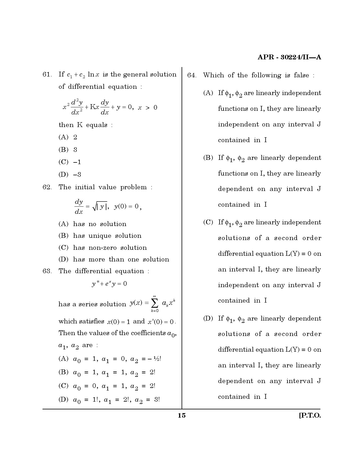 MH SET Mathematical Sciences Question Paper II April 2024 14