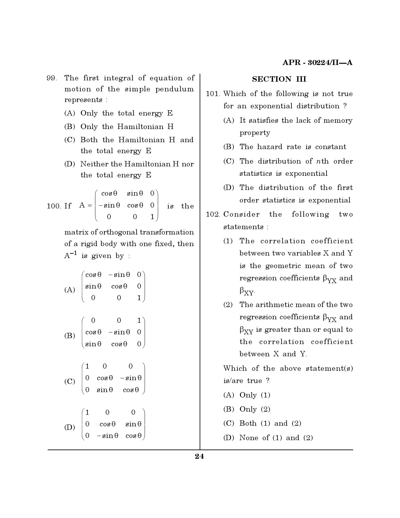 MH SET Mathematical Sciences Question Paper II April 2024 23