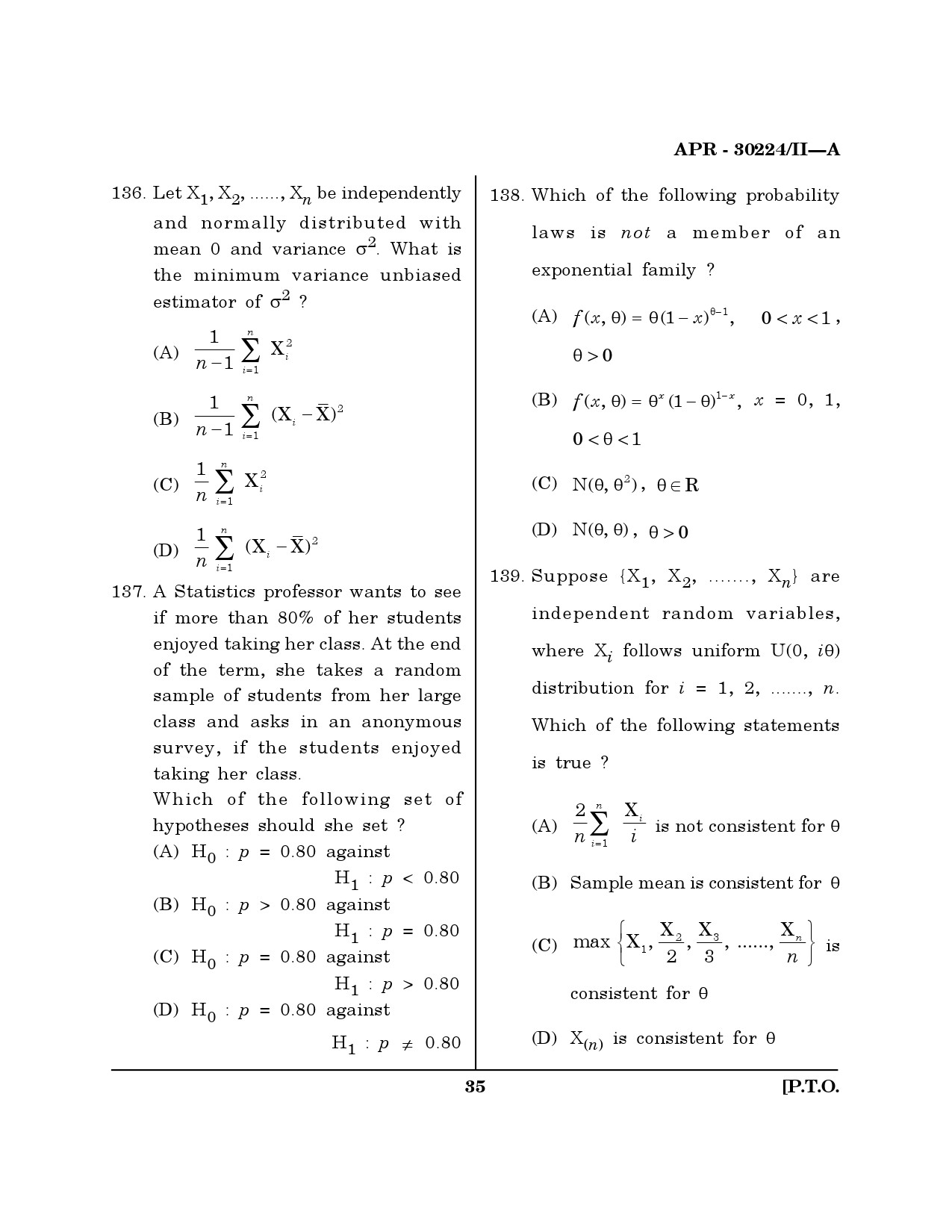 MH SET Mathematical Sciences Question Paper II April 2024 34